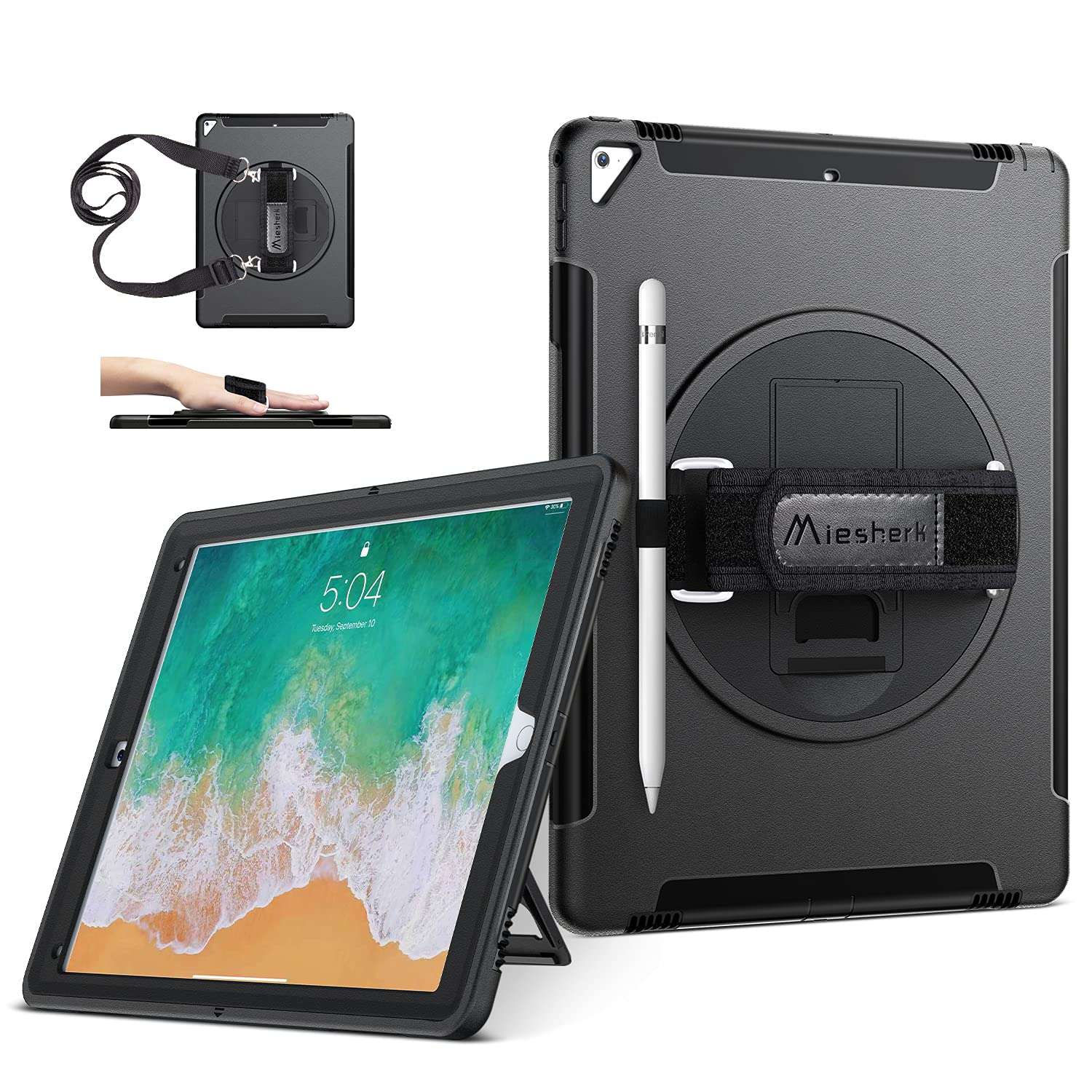 (Get 2) iPad Pro 12.9 Case 2017/2015 Black + iPad Pro 12.9 Case 2017/2015 Red 3