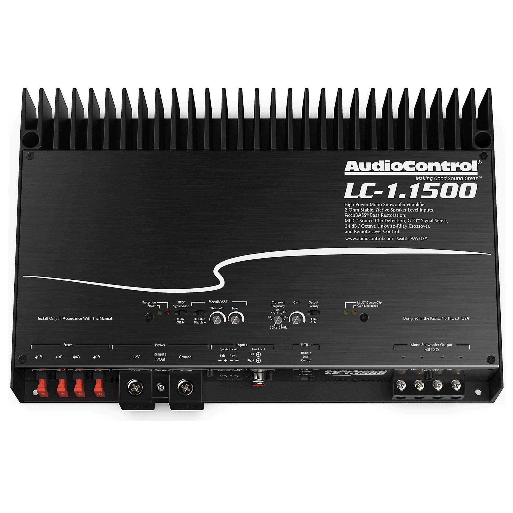 AudioControl LC-1.1500 Mono Subwoofer Amplifier with 1 Pair AudioControl AC-LGD Load generating Device 3