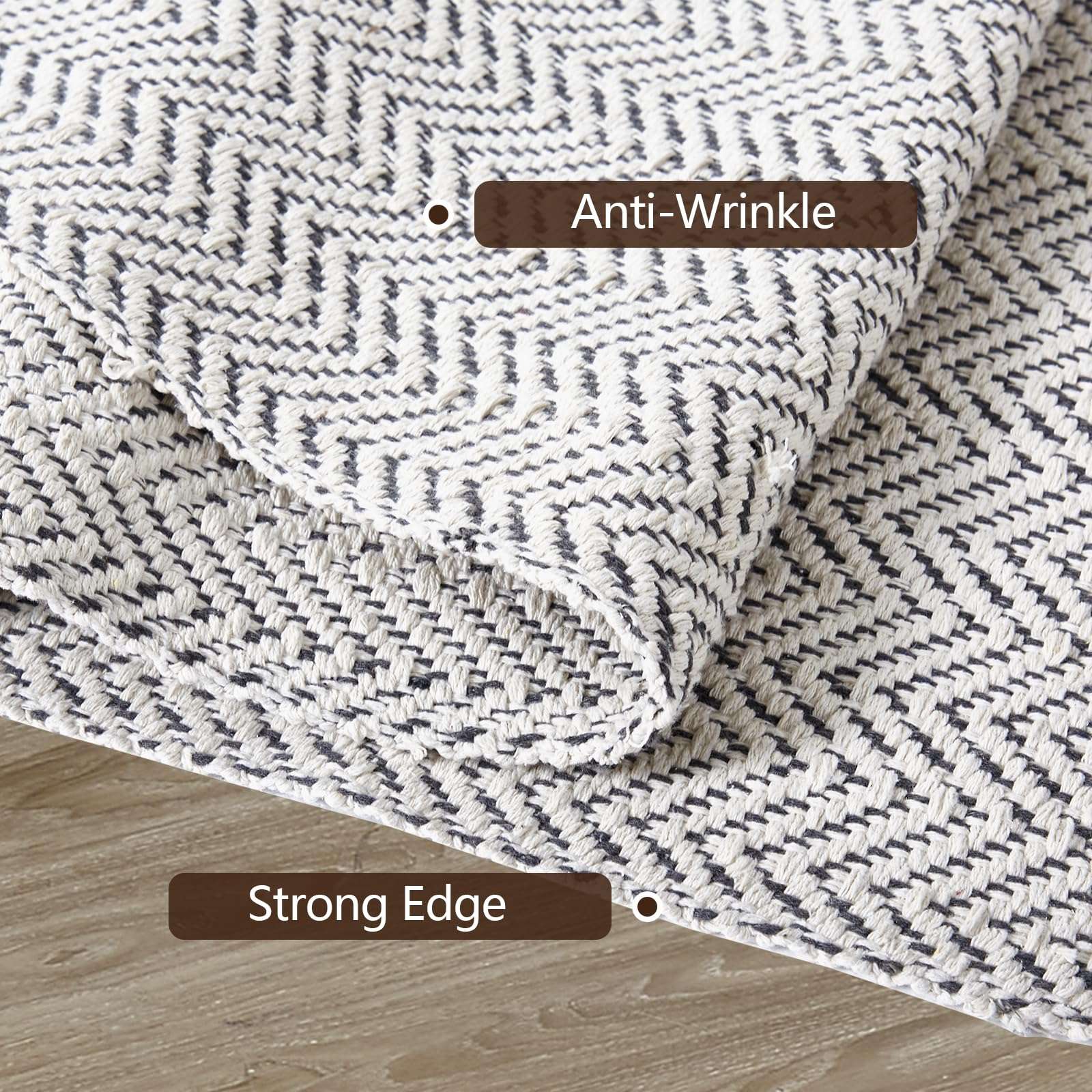 Sainthinn Rugs for Living Room, Modern Versatile Living Room Rug, Woven Rugs for Bedroom with Hand Knotted Tassels, Anti-Shedding Bedroom Rug with Firm Edges, 3x5 Rug for Living Rooms, Dining Rooms 3