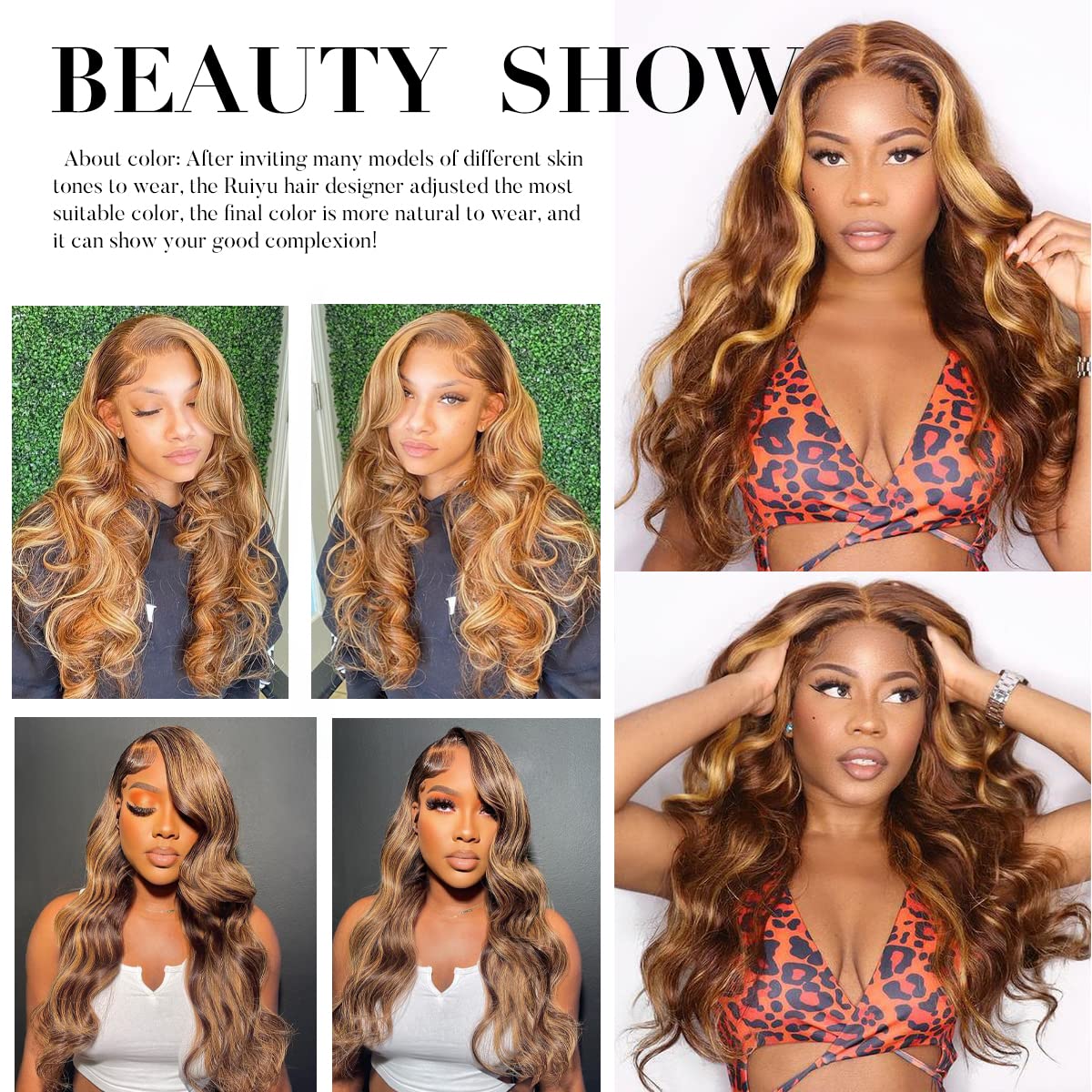 Honey Blonde Ombre Lace Front Wig Human Hair 180% Density 13x4 HD 4/27 Highlight Lace Frontal Wigs Pre Plucked with Baby Hair Bleached Knots Body Wave Lace Front Wigs Human Hair Colored 20 Inch 5