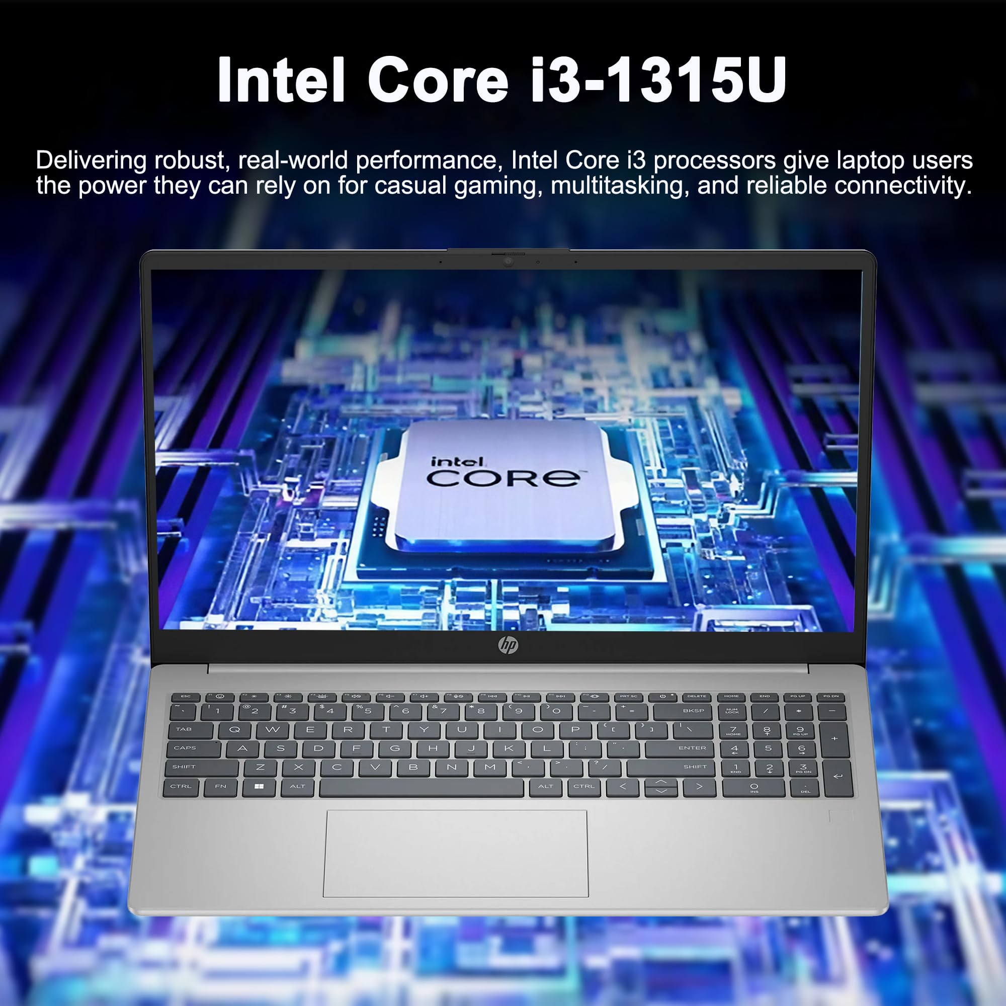 HP Business and Student Laptop 15.6" HD Anti-Glare Touchscreen Intel 6-core i3-1315U (Up to 4.5GHz) 16GB RAM 1TB SSD Type-C Privacy Camera Wi-Fi6 Fast Charging Long Battery Life Win11Pro ICP Hub 5