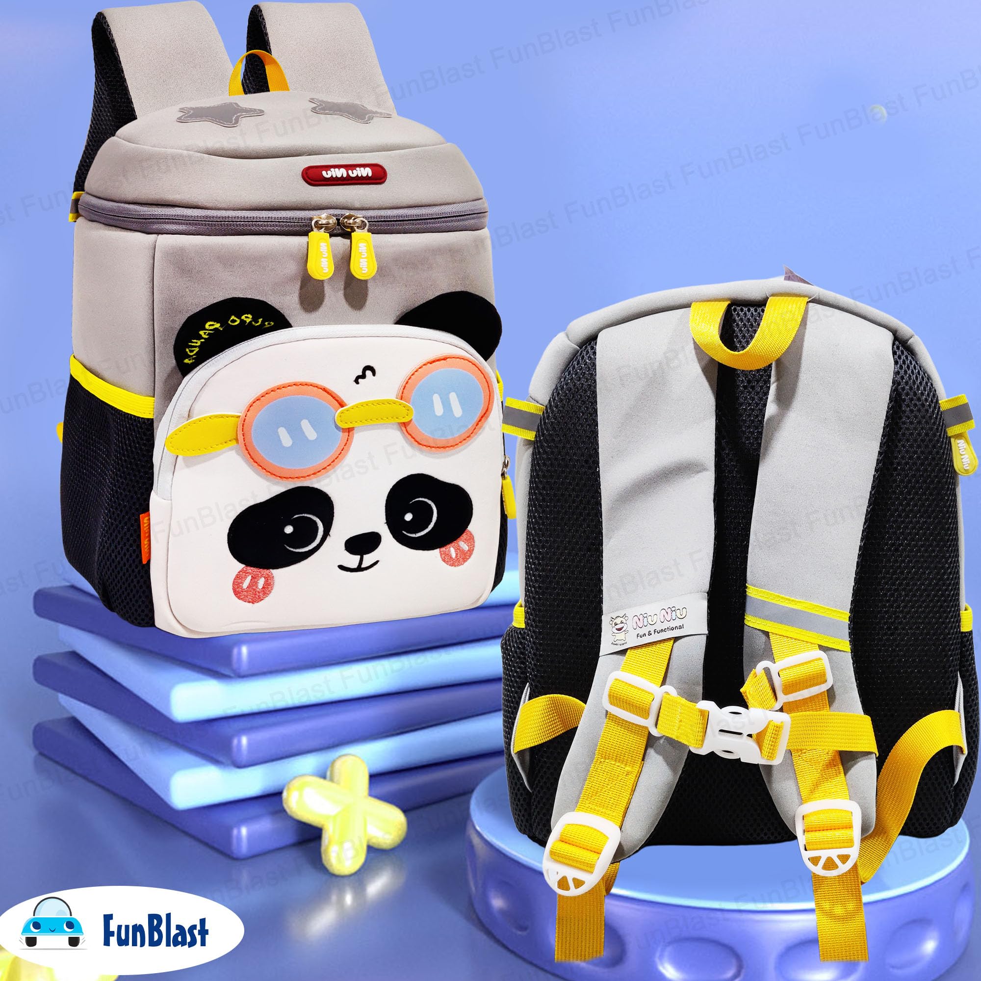 FunBlast Bagpack for Kids – Panda Theme Bags for Small Kids, Bags for Pre-Schoolers, Small Bags for School, Picnic, Travelling Bag for 2 to 7 Years Old Kids (33 X 26 X 16 CM) 6