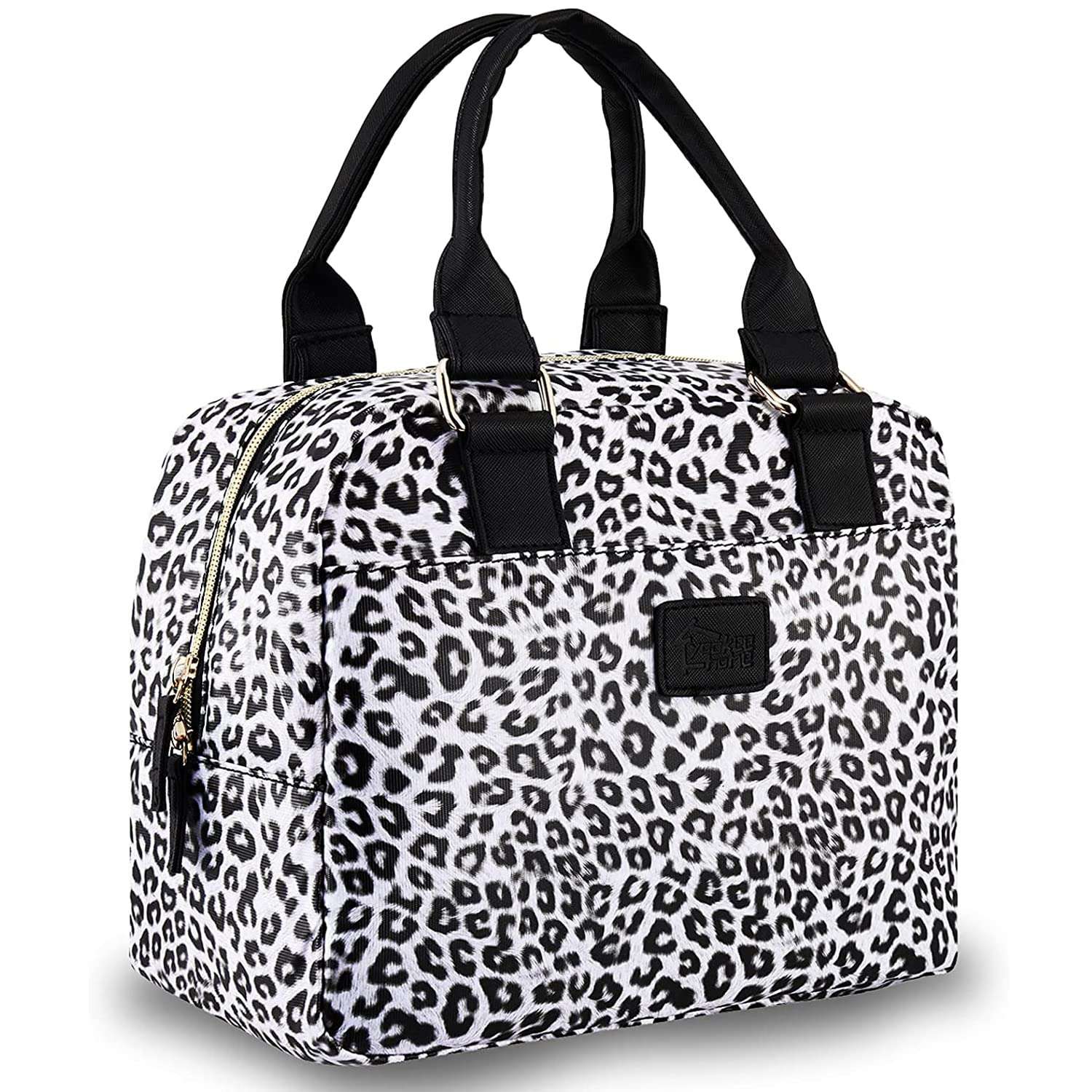 yookee home Shiny Insulated Lunch Bags for Women Waterproof Adult Lunch Box for Women Gray Large Capacity Lunch Cooler Bag Cute Purse Lunchbag for Ladies for Work Outdoor Travel 1