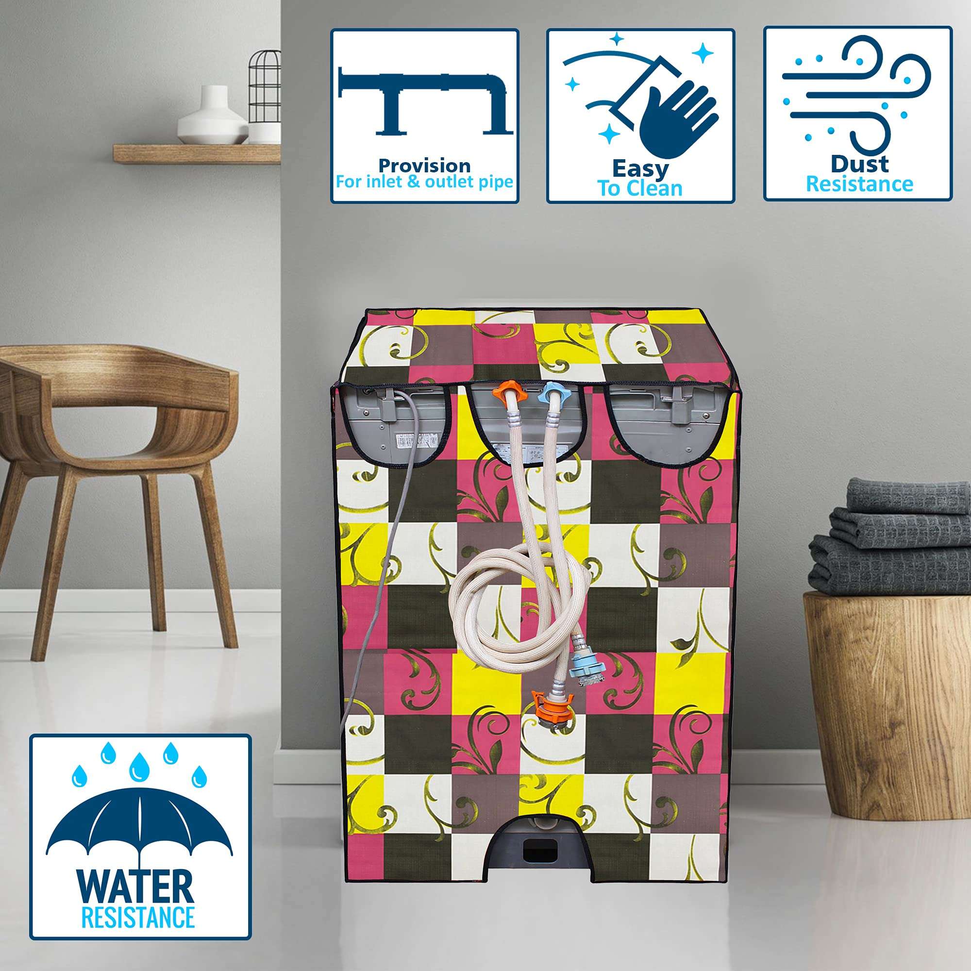 Wings Star Washing Machine Cover for Fully Automatic Top Load LG T72CMG22P 6.2Kg, KUM84 5