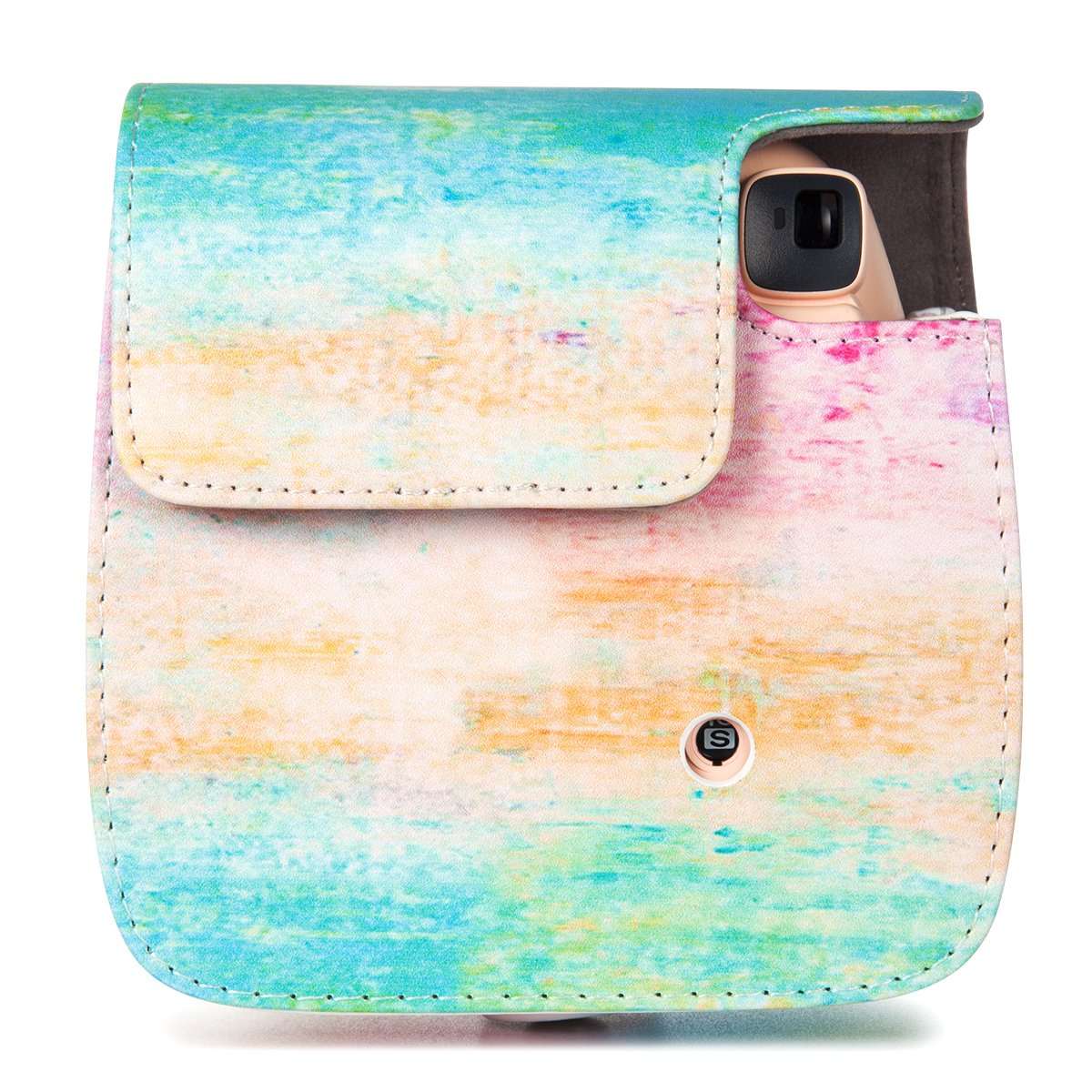 CAIUL Camera Carrying Case Compatible with Fujifilm Instax Mini 8 8+ 9 Camera, Rainbow Mist 5