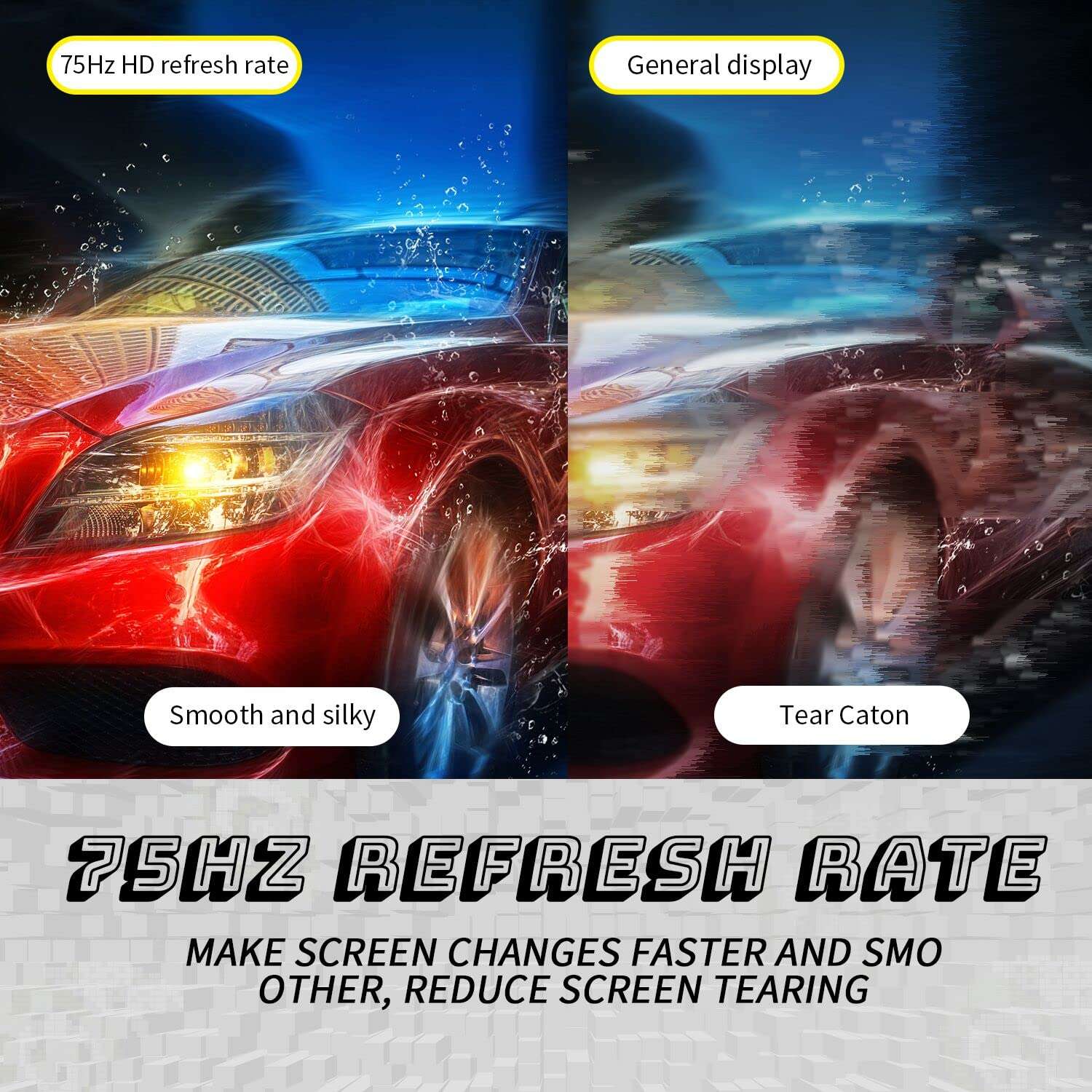 Cocar 19 inch PC Monitor, White Desktop Computer Monitor 75hz 2ms 1440x900 TN Panel VESA 100x100 HDMI VGA, 16:10 Built-in Speaker Computer Monitor Screen Display for PC PS3 PS4 Xbox Office 5