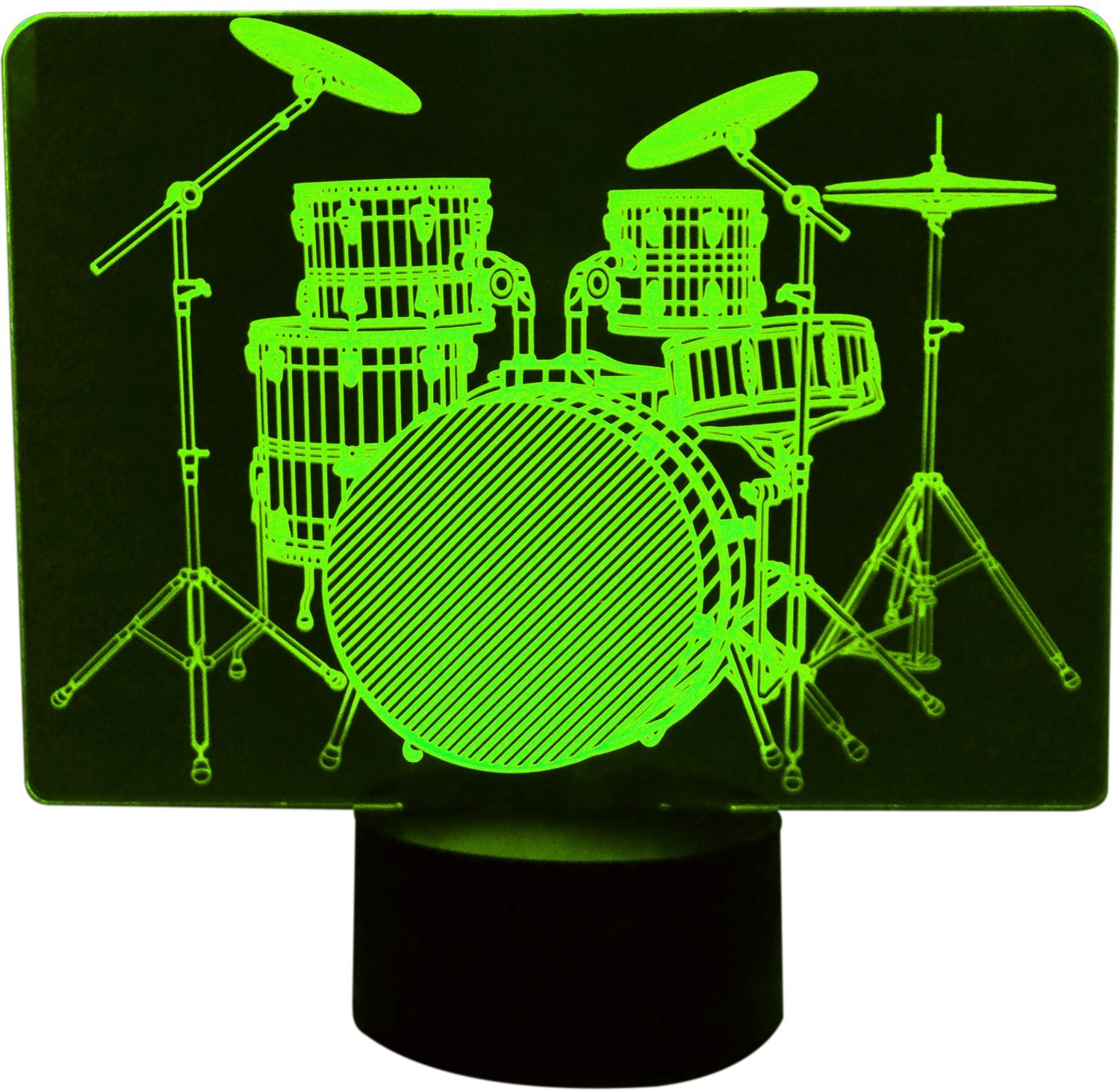Drum Set - 3D LED LAMP Optical Illusion Light with 7 Color Changing Lighting Effects 4