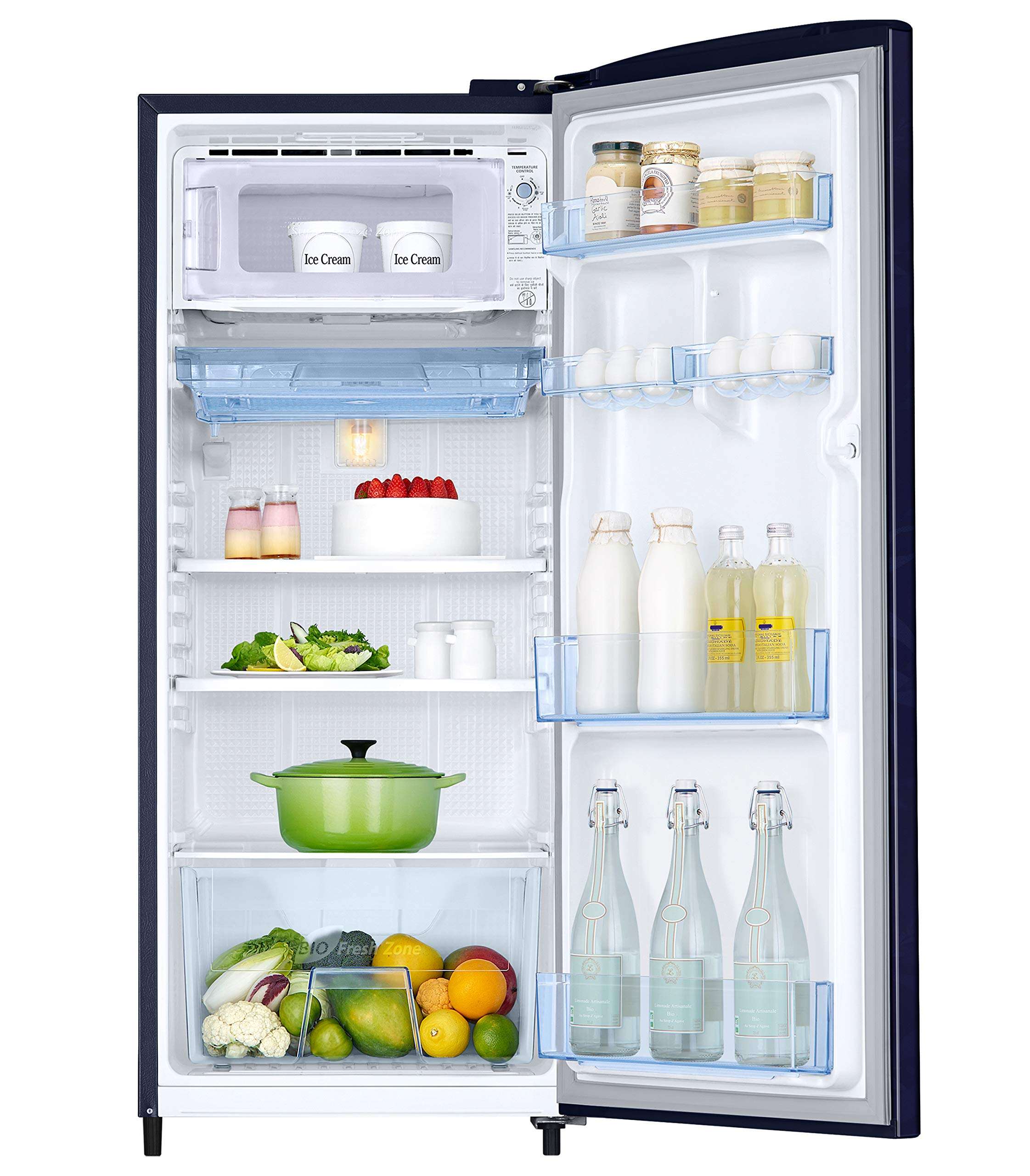 Samsung 192 L 1 Star Direct Cool Single Door Refrigerator (RR19A2YCA6U/NL, Mystic Overlay BLUE, 2022 Model) 3