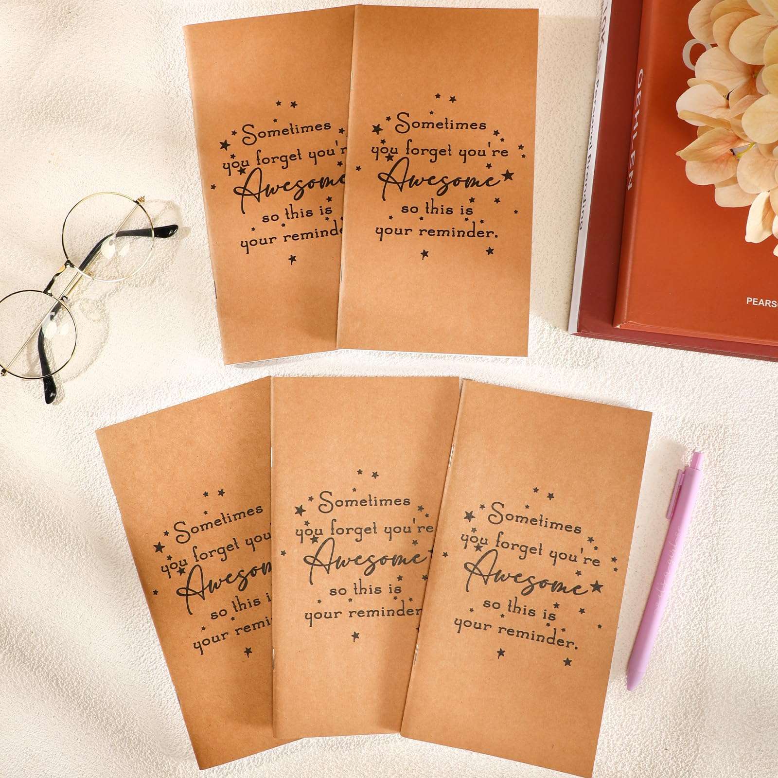 Qilery 30 Pcs Bulk Pocket Planners 2025 Habit Tracker Notebooks First Day of School Gift for Student Teacher Employee to Do List Weekly Goals Notepads with Inspirational Quotes (Awesome) 5