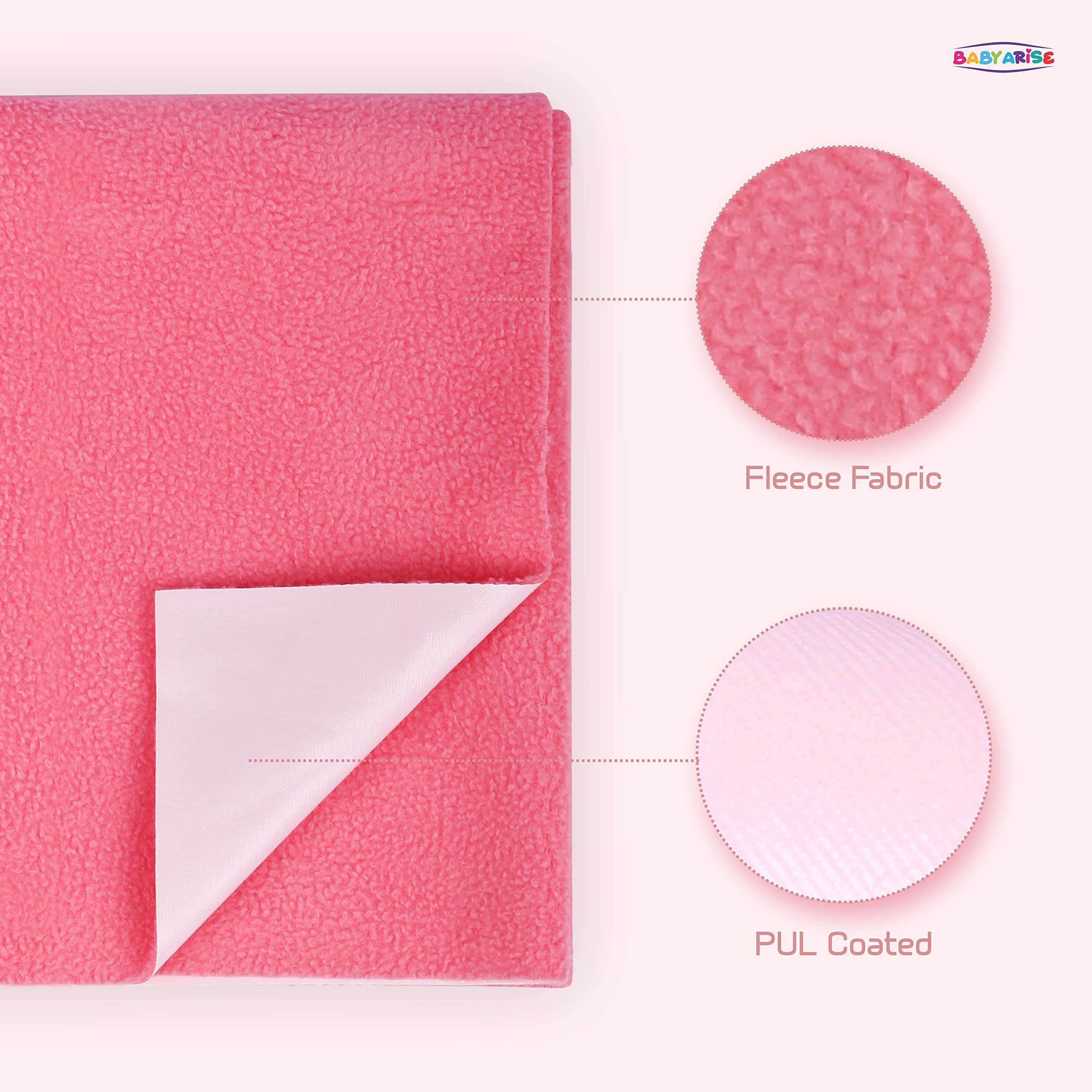 BABY ARISE Quick Dry Sheet,Bed Protector 100% Waterproof Bed Protector Baby Care Dry Sheet- Large | (140cm x 100cm)-Sky Blue 3