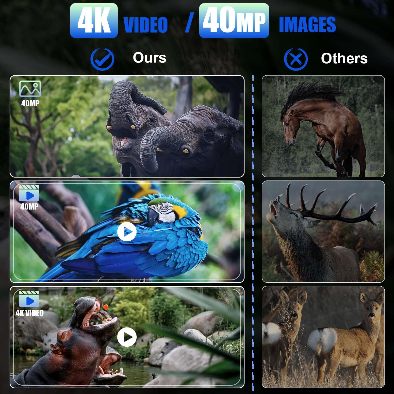 Night Vision Goggles,4K Night Vision Binoculars for Adults,8X Digital Zoom External Flashlight, 3'' HD Screen Binoculars and 32GB TF Card for Outdoor Enthusiasts 3