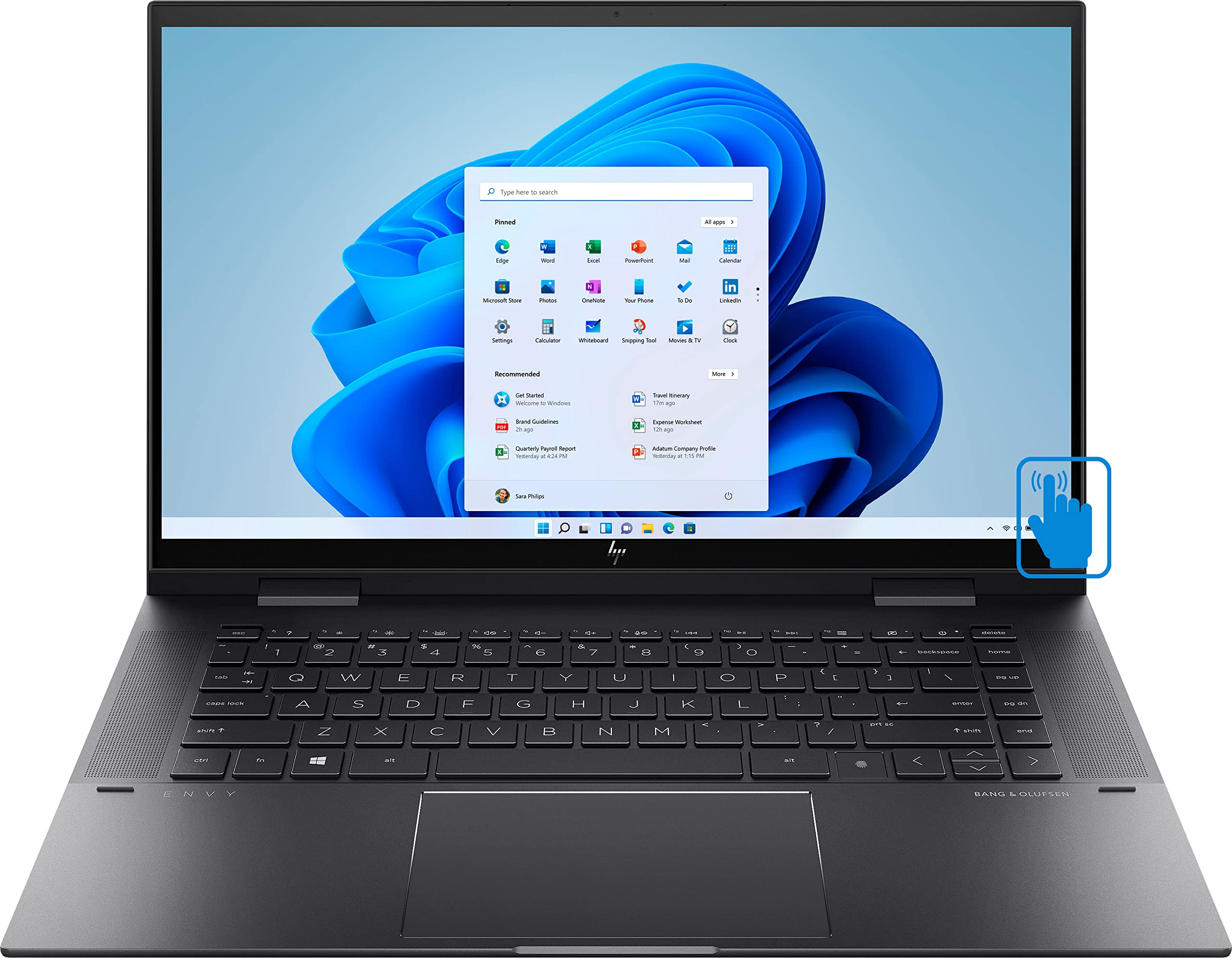 HP Envy x360-15 Home & Business 2-in-1 Laptop (AMD Ryzen 5 5500U 6-Core, 32GB RAM, 2TB PCIe SSD, AMD Radeon, 15.6" 60Hz Touch Full HD (1920x1080), Fingerprint, WiFi, Win 11 Pro) with D6000 Dock 2