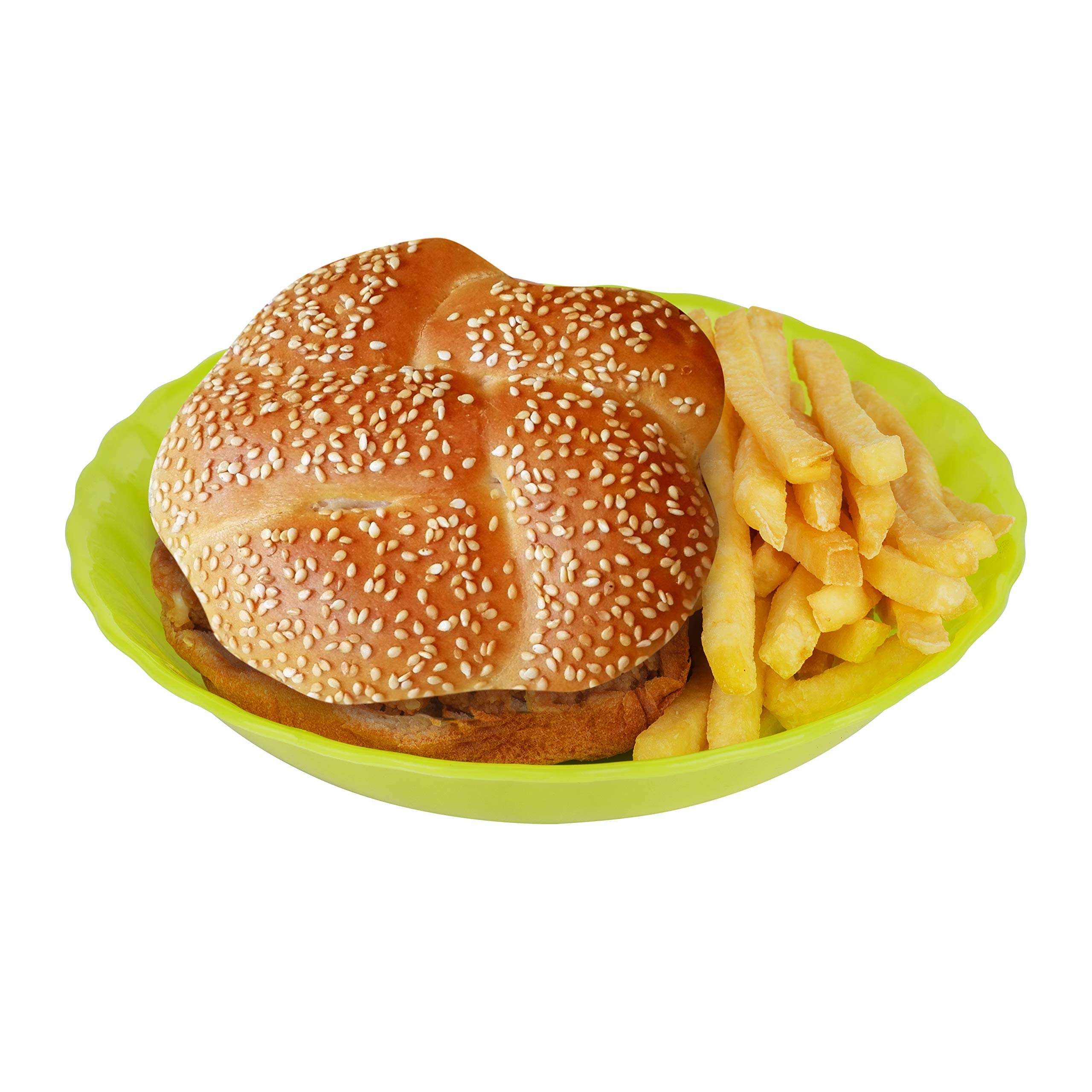 Set of 20 – 6 Inch Kid Plates - Kids Plastic Plates - Reusable Plastic Plates– BPA Free Dinner Plastic Plates for Kids - Food Safe Plastic Reusable Plates – Kids Plates Microwave and Dishwasher Safe 4