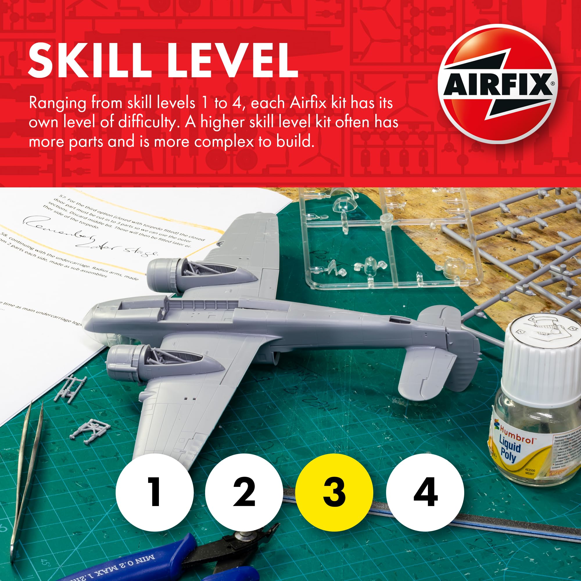 Airfix Starter Gift Set Westland Sea King HAR.3 1:72 Military Helicopter Plastic Model Kit A55307B, Yellow 4