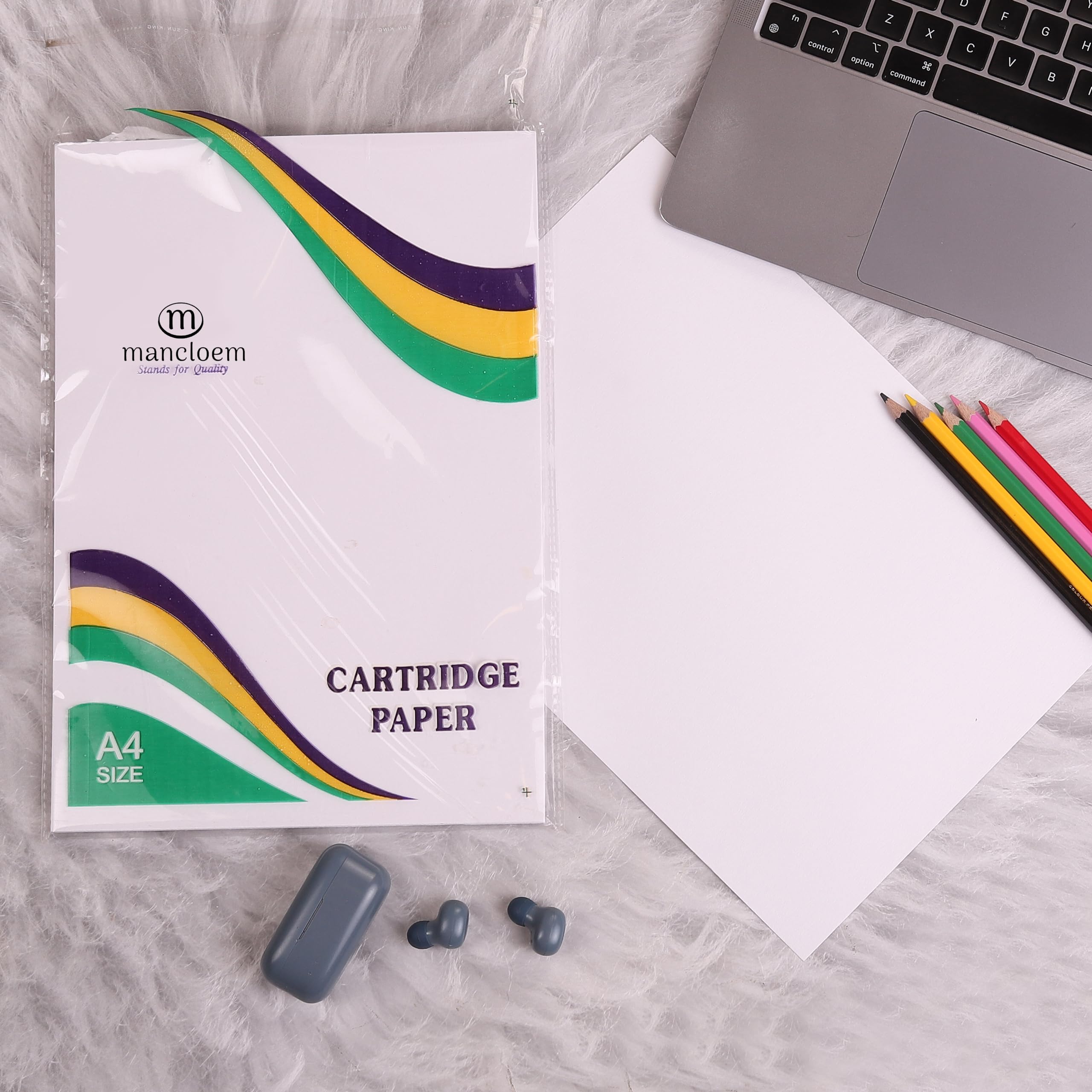 Mancloem A4 White Cartridge Sheets - 140 GSM | Ideal for Sketching, Drawing, School Assignments and Office Work | 16.5 x 11.5 inches | 100 Sheets 6