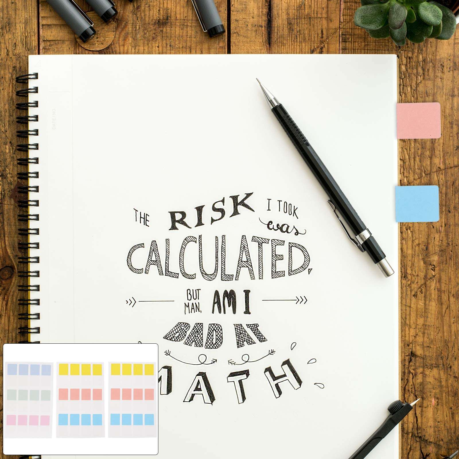 3 Sets Colorful Memo Sticker Fluorescent Film Memo Sticker Students Sticky Tabs 4