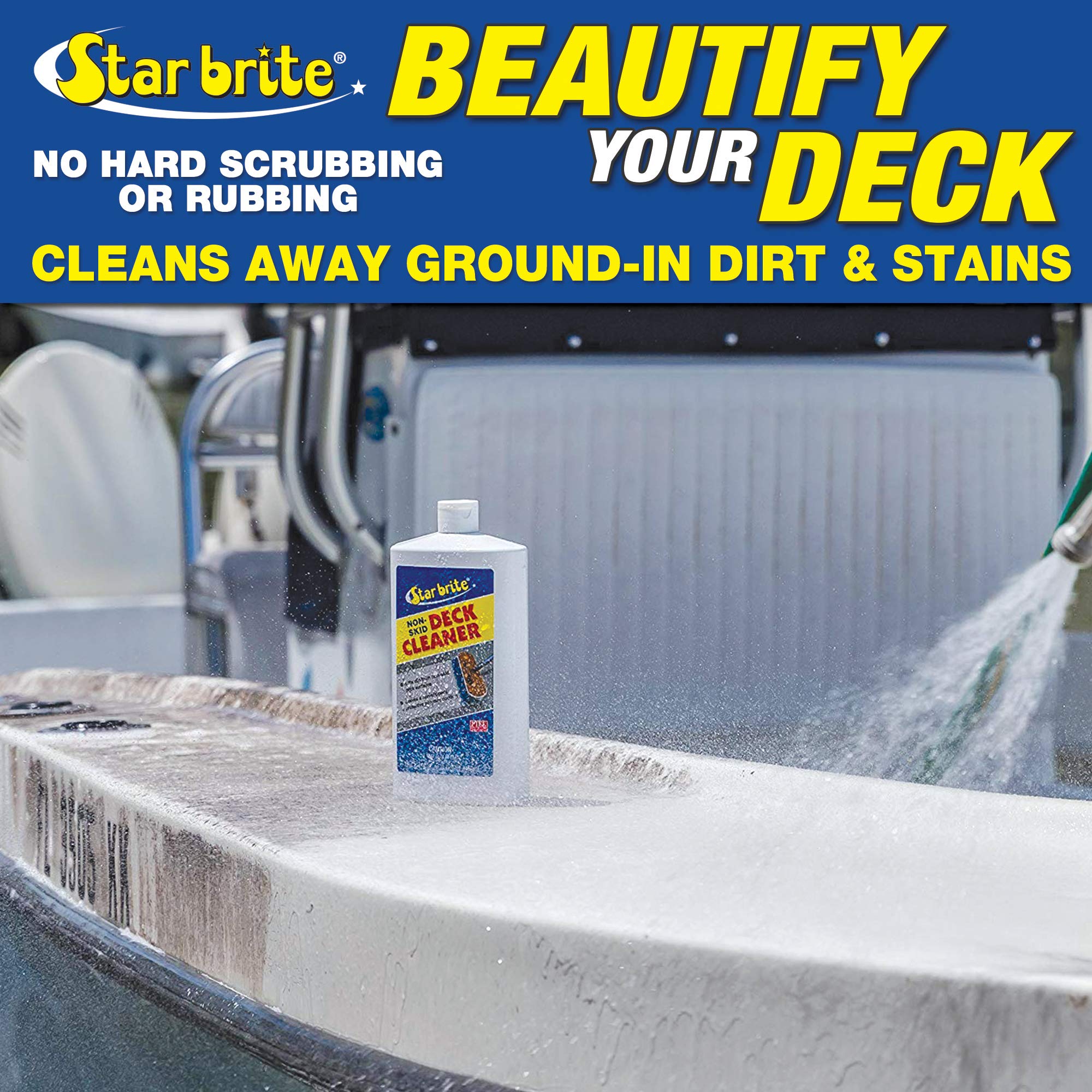 STAR BRITE Non-Skid Deck Cleaner & Protectant - Ultimate Boat Deck Wash - Protects Against Future Stains & UV - Ideal for Fiberglass, Vinyl, Plastic & Painted Surfaces -1 Gallon (085900) 2
