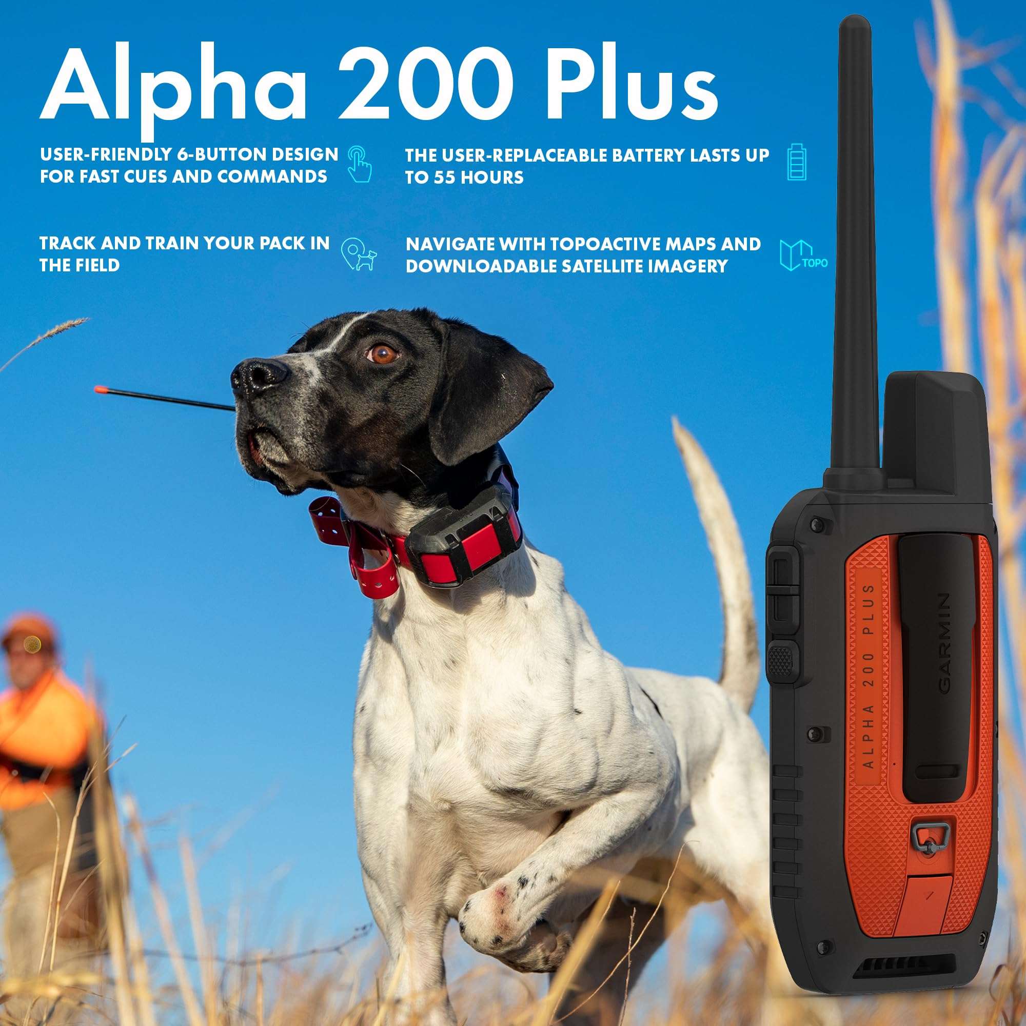 Garmin Alpha 200 Plus Dog Tracking and Training GPS Handheld + T20 Tracking Collar for Dogs Bundle with Field Bag and More Accessories Field Bag 4