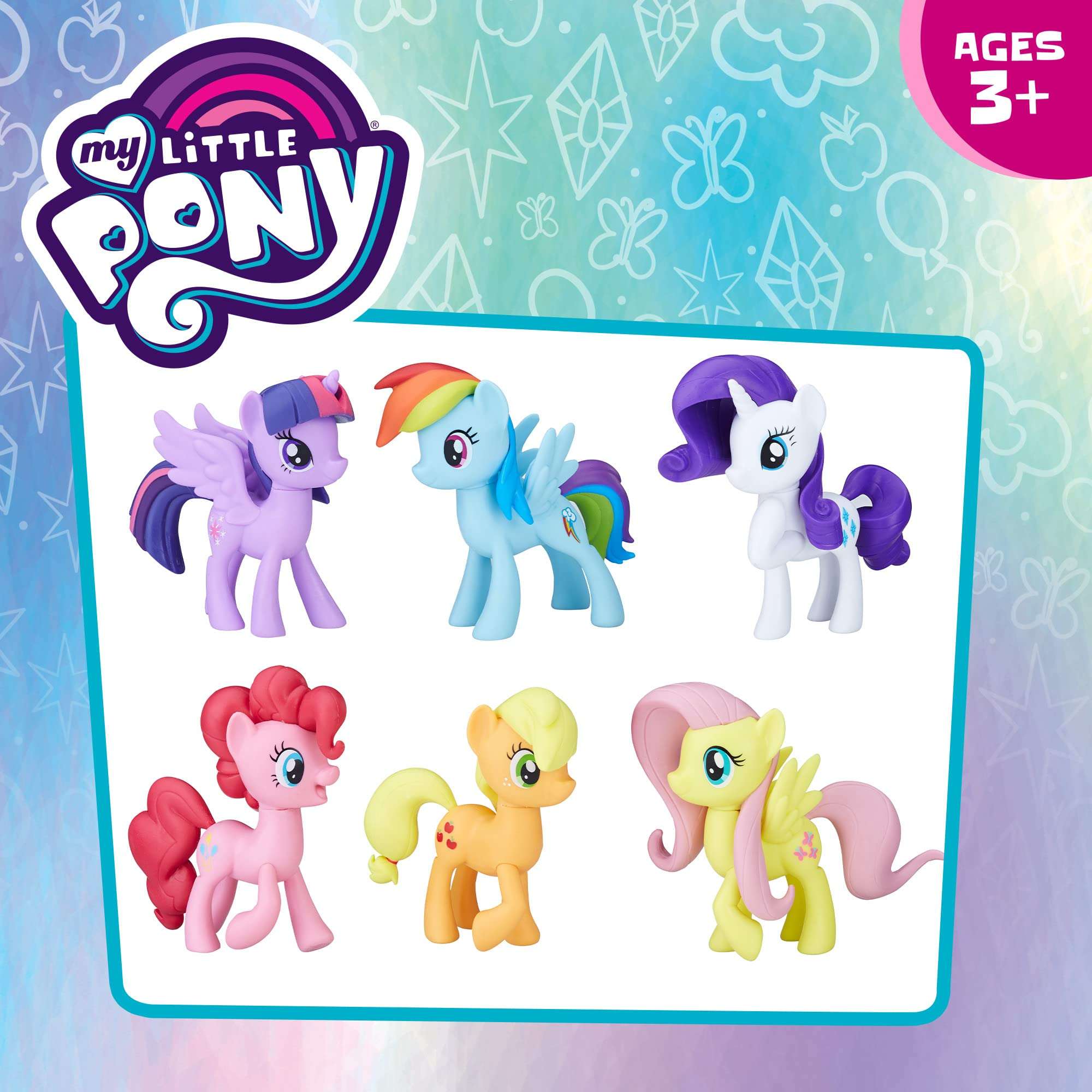 My Little Pony Toys Meet The Mane 6 Ponies Collection (Amazon Exclusive) Doll Playset 6