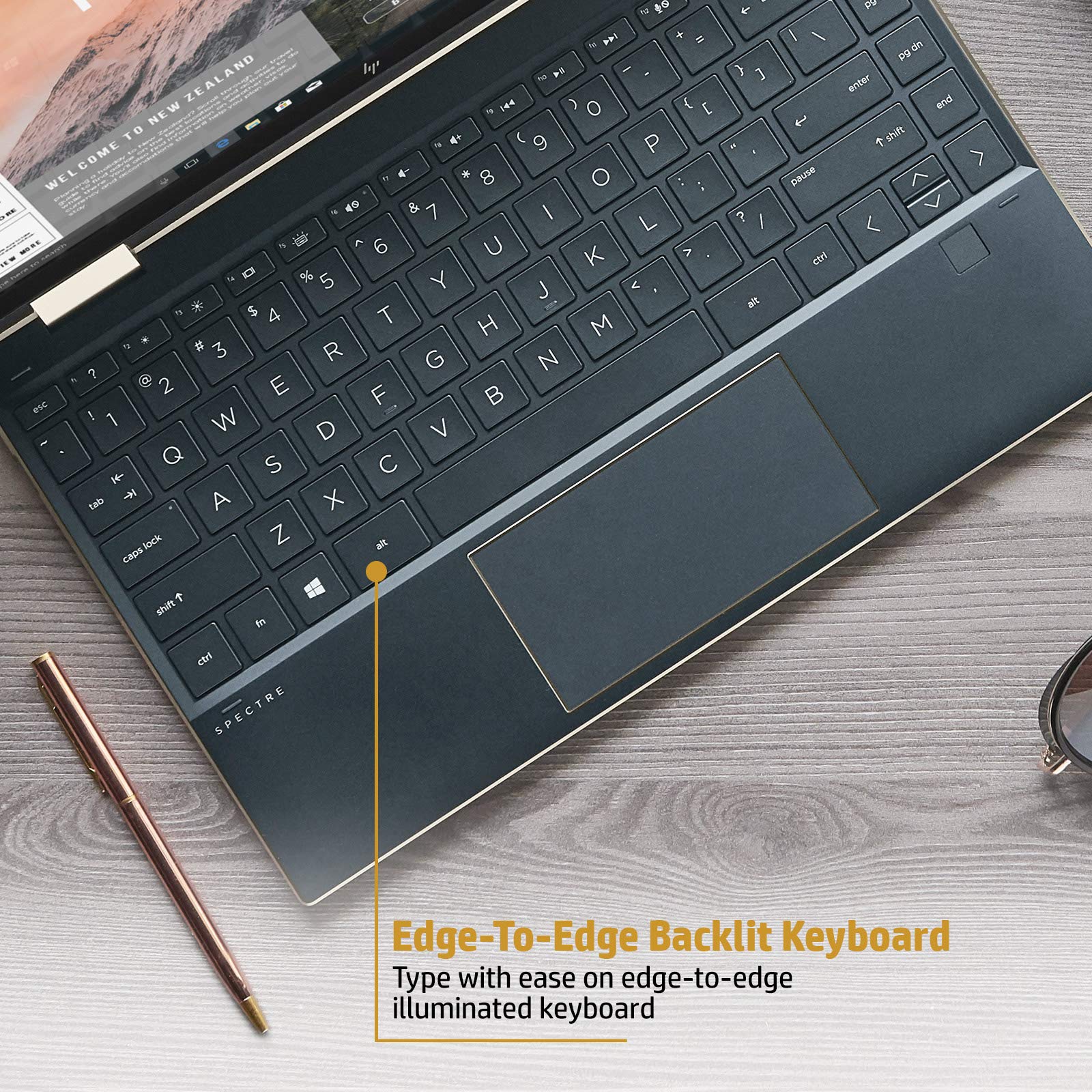 HP Spectre x360 11th Gen Intel Core i7 13.3 inches Full HD Touchscreen Business Laptop (i7-1165G7/16GB/1TB SSD/MS Office/Windows 10 Home/Alexa Built-in/Inking Pen/Poseidon Blue/1.27Kg), 13-aw2002TU 5