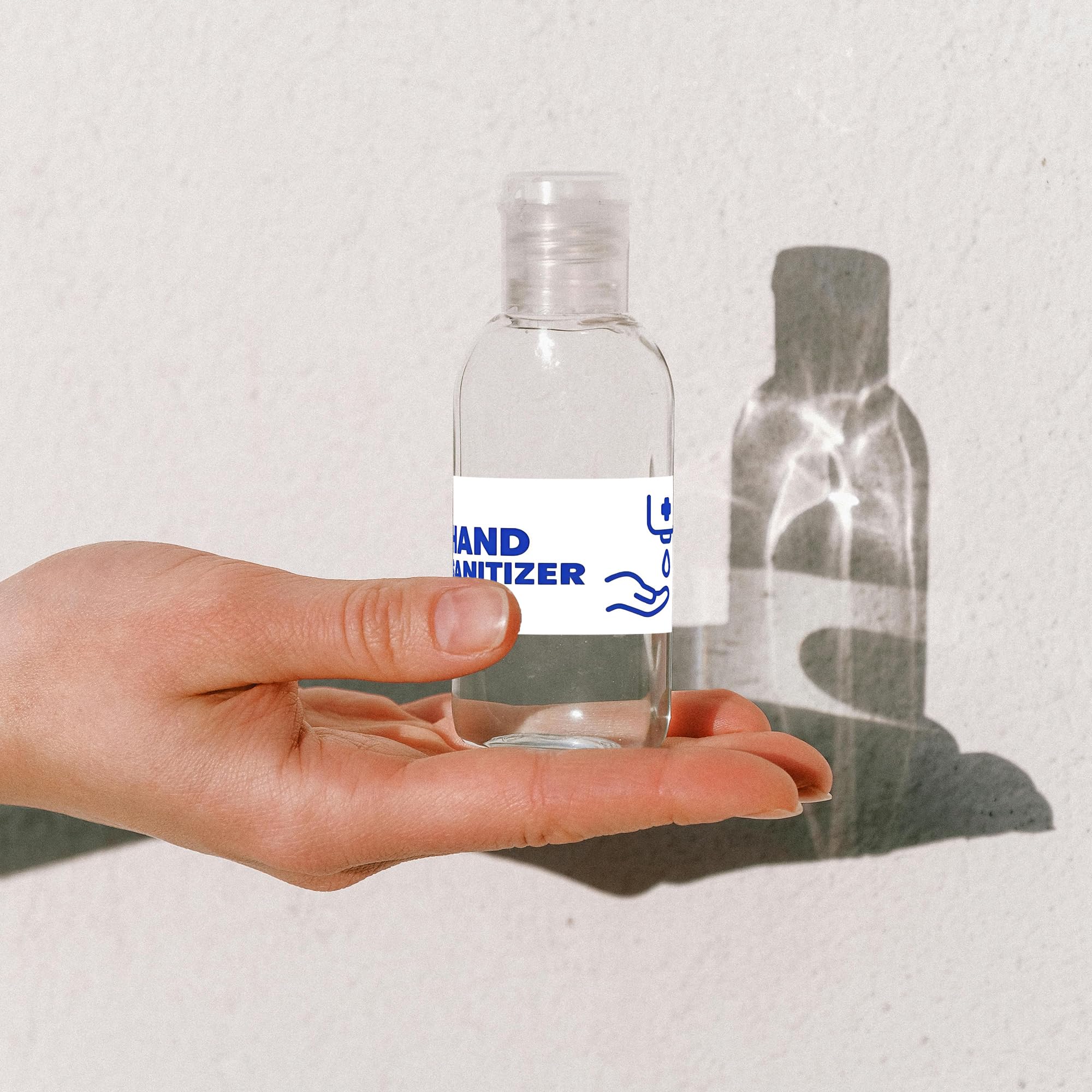 eDesign Hand Sanitizer Labels Stickers - 2x1 Inches - Self Adhesive Vinyl Hand Sanitizer Dispenser Stickers for Small Business (Pack of 4) 4