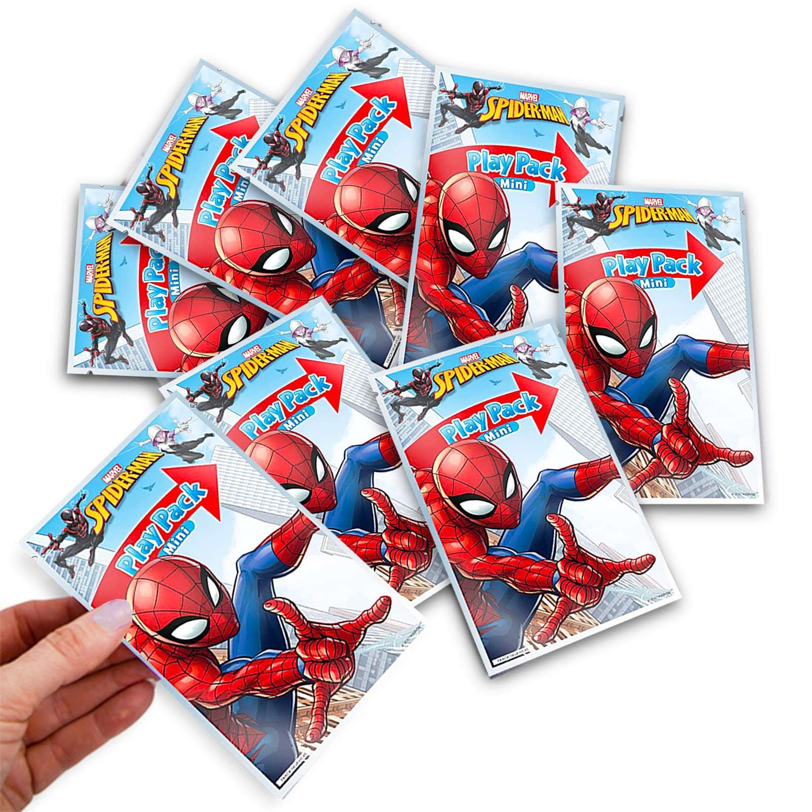 Spiderman Play Packs | Spider-man Party Favors | Spiderman Mini Play Packs | Includes Coloring Book, 2 Mini Crayons and a Sticker | 10-Pack | Officially Licensed 6
