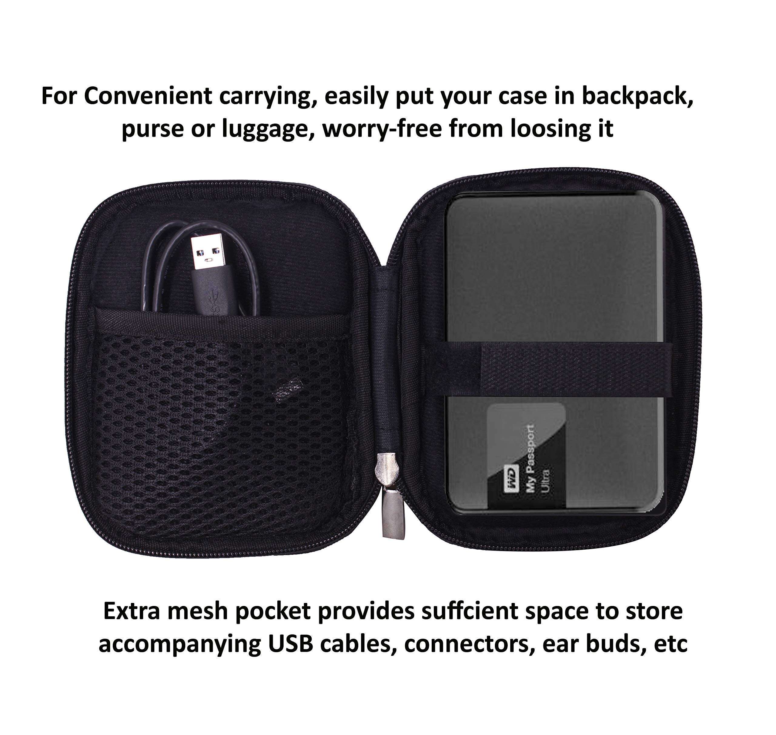 Saco Shock Proof External Hard Disk Case for Seagate Expansion 500GB Portable External Hard Drive - Black 4