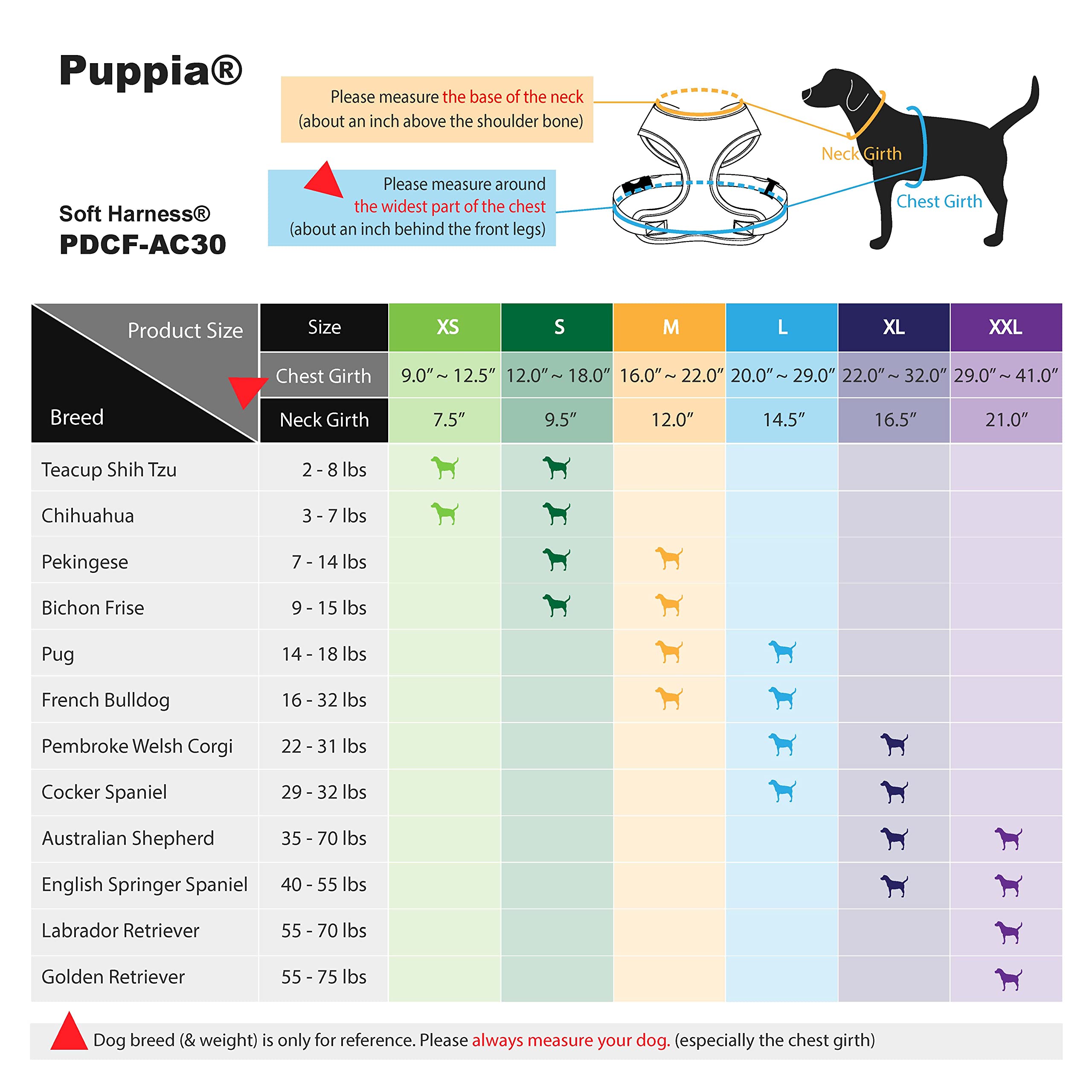 Puppia Soft Dog Harness, Sky Blue, X-Large 5
