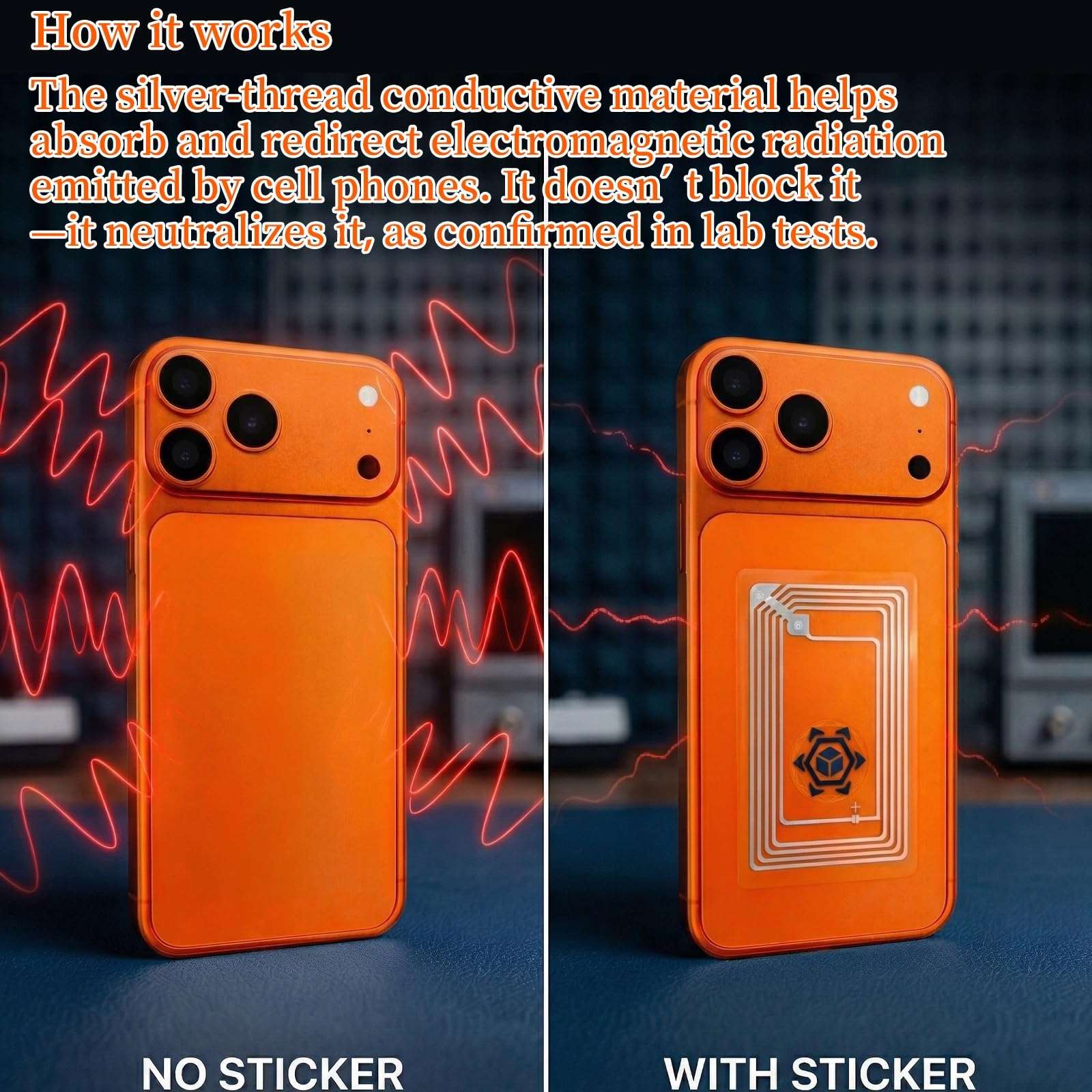 Sapbont EMF Blocker for Cell Phone - EMF Protection Sticker with Zero Signal Interference - 5G Wi-Fi EMF Shielding Chip for Pregnant Women, Kids - Anti EMF Neutralizer for iPhone, Laptop 6