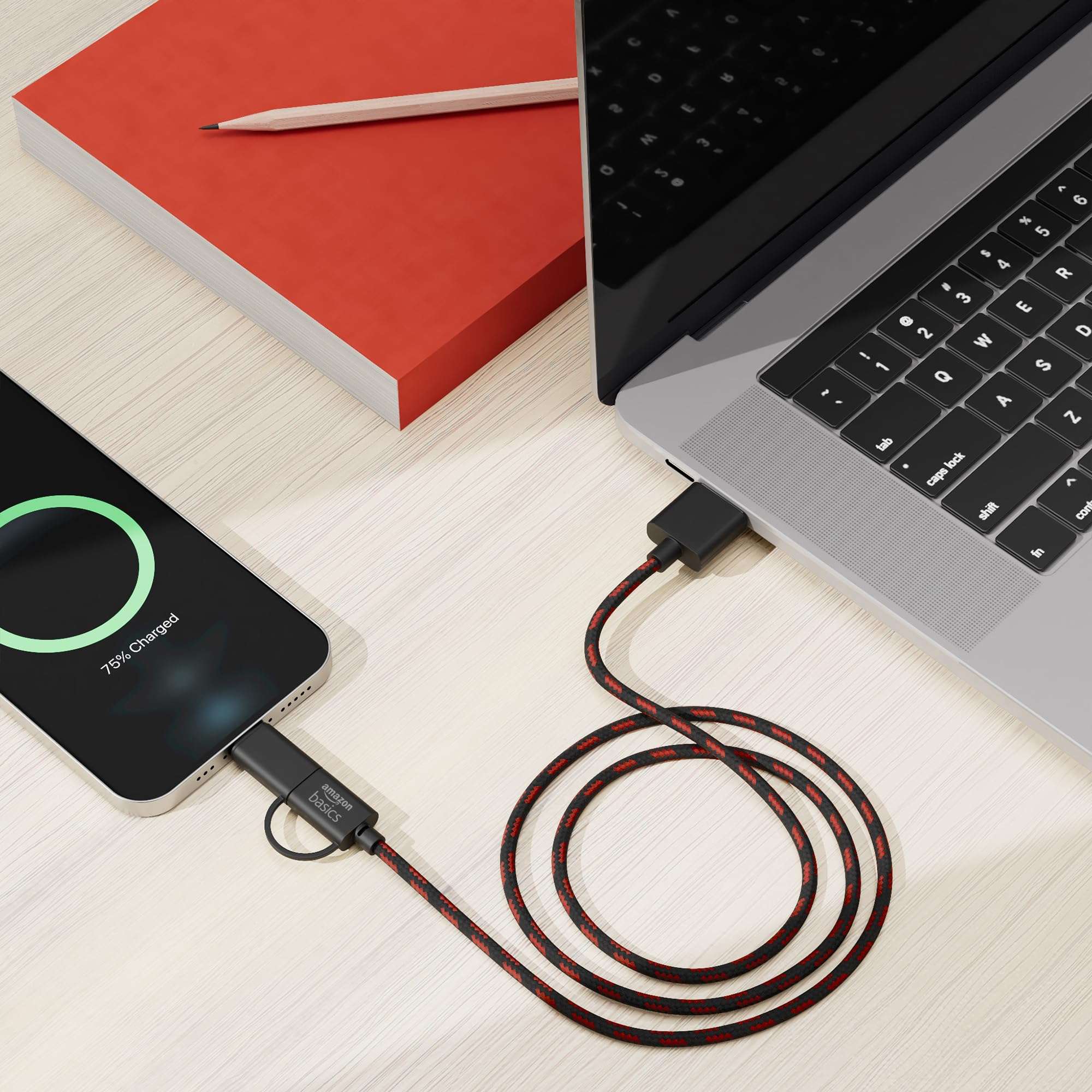 AmazonBasics Micro USB Charging Cable for Android Phones with Gold Plated Connectors (3 Feet, Black) - 2 Pack 6