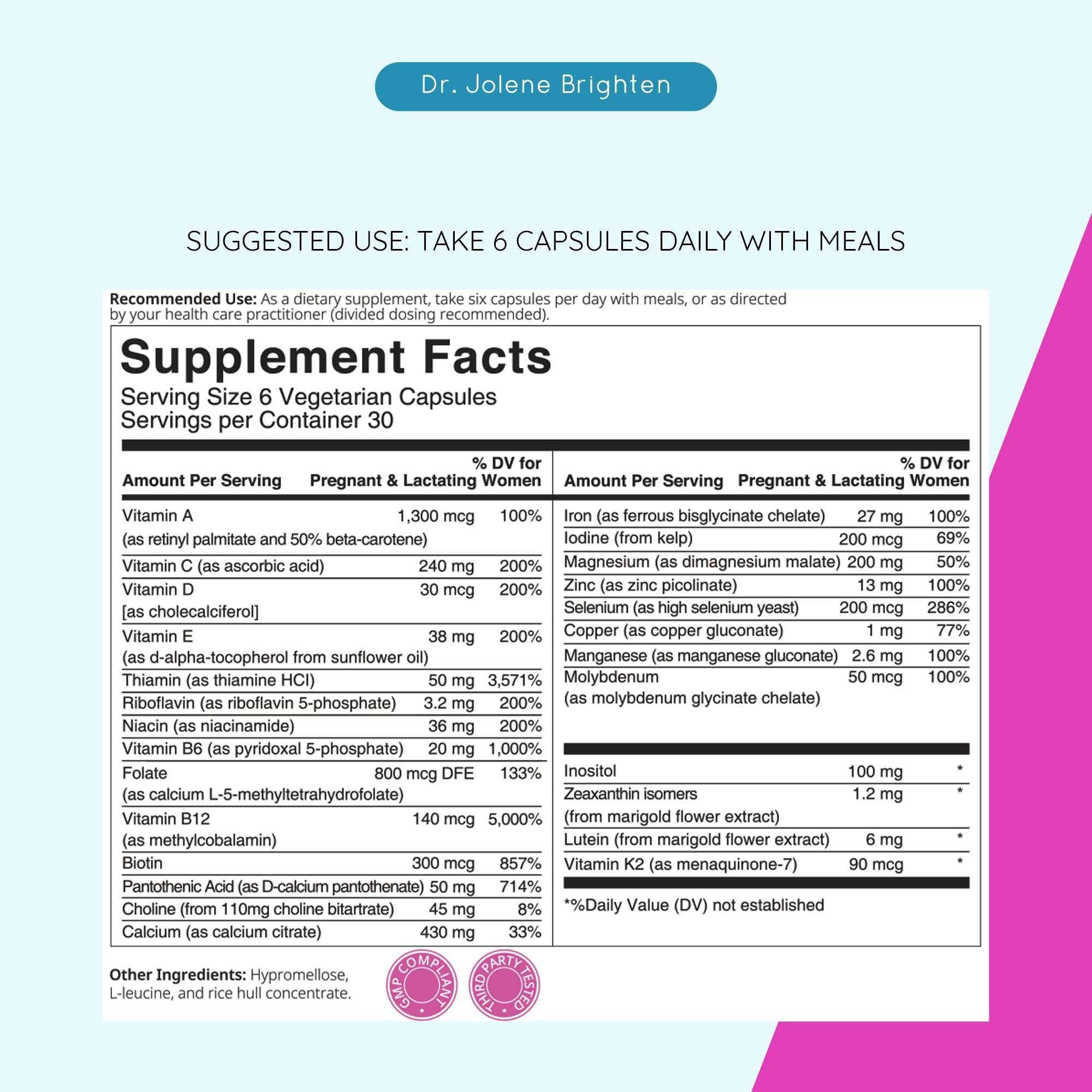 Dr. Brighten Prenatal Plus and Women's Probiotic Pregnancy Support Bundle - Vitamins, Minerals, Probiotics, Prebiotics, and Antioxidants for Pregnant or Nursing Mothers, Non-GMO Vegan, No Gluten, 4