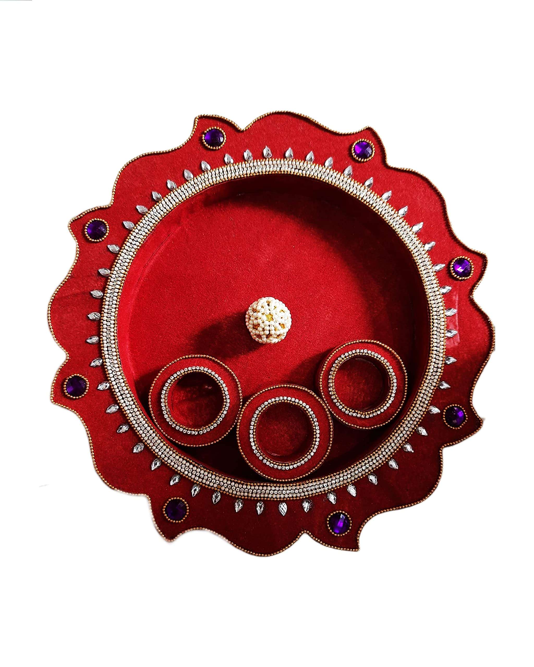 Rukhwat - Set of 3 Items, Tulsi Rundavan,Thali & Bhatji 3