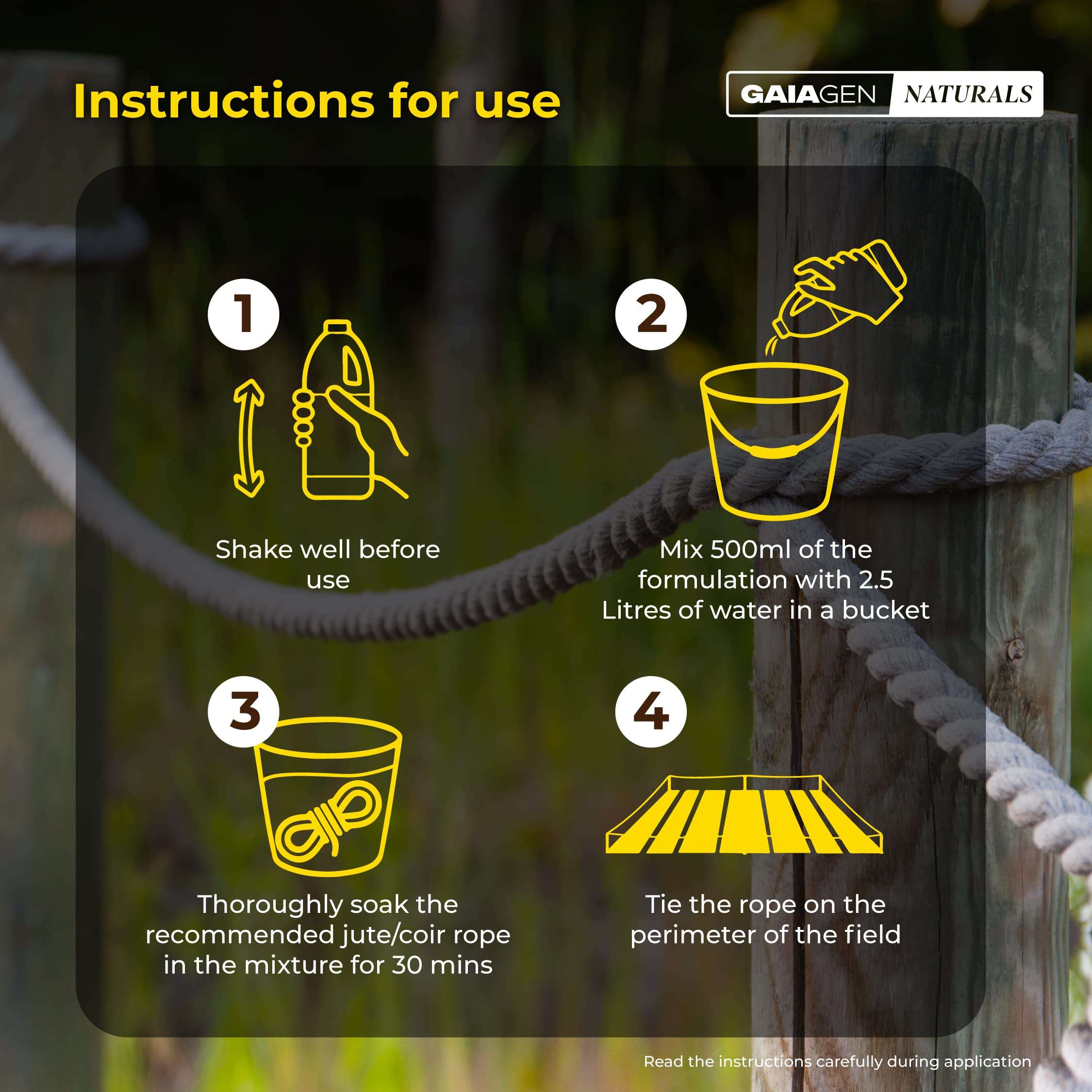 GAIAGEN Neelbo (500 ml) Natural Formulation to Repel Wild Boars, Porcupines, Bison & Blue Bulls Without harming Them. 6