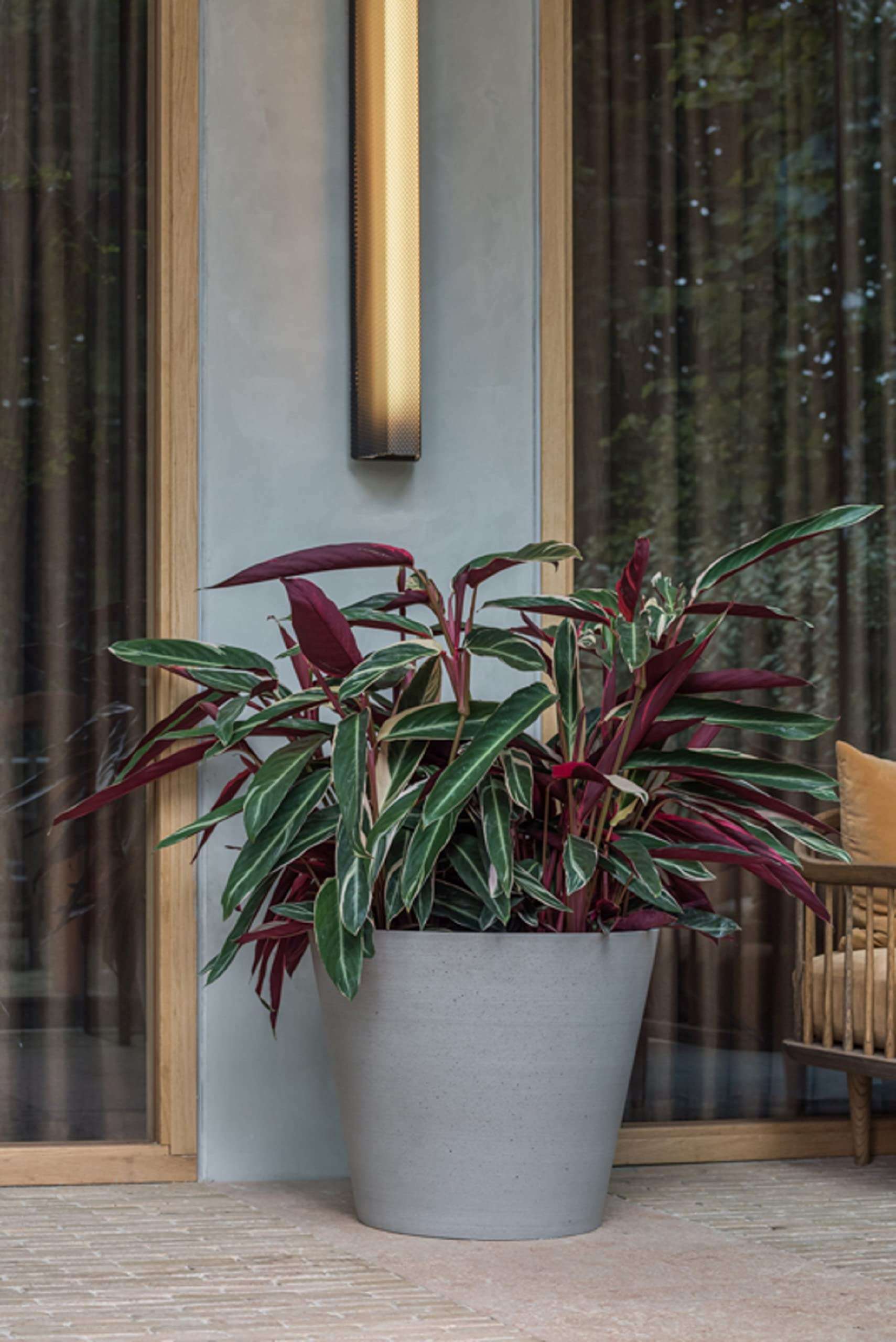 Pottery Pots Bucket Small Sandstone Indoor Outdoor Modern Thin Planter, 15.8 Inch Tall, Natural White 6