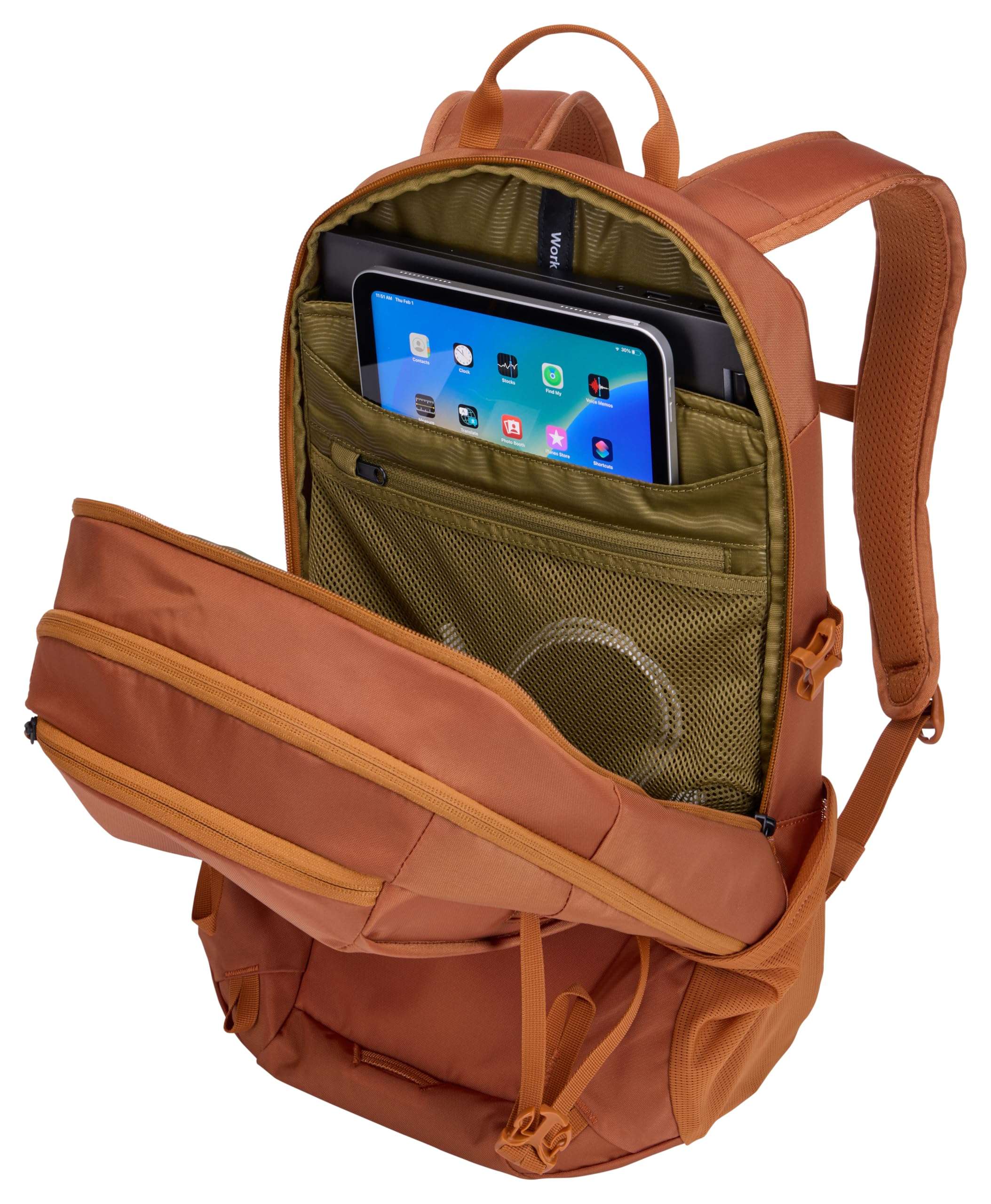 Thule EnRoute Backpack 23L - Elevated 15.6" laptop pocket - 10.5" tablet sleeve - Soft-lined pocket for valuables - Small item organization - TPU zippered pocket 4