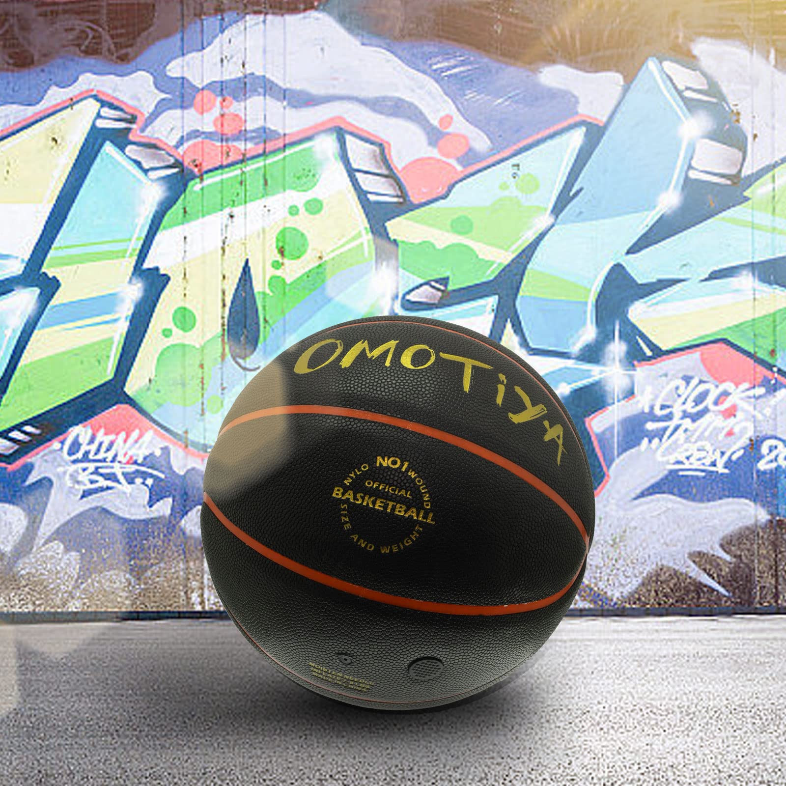 OMOTIYA Glow in The Dark Basketball, LED Light Up Basketball, Night Glowing Ball, Cool Sports Gear 8-12 Year Old, Toy Basketball Gifts Ideas & Games for Age 8, 9, 10, 11, 12, 13+ Kid Teens Boys Girls 4