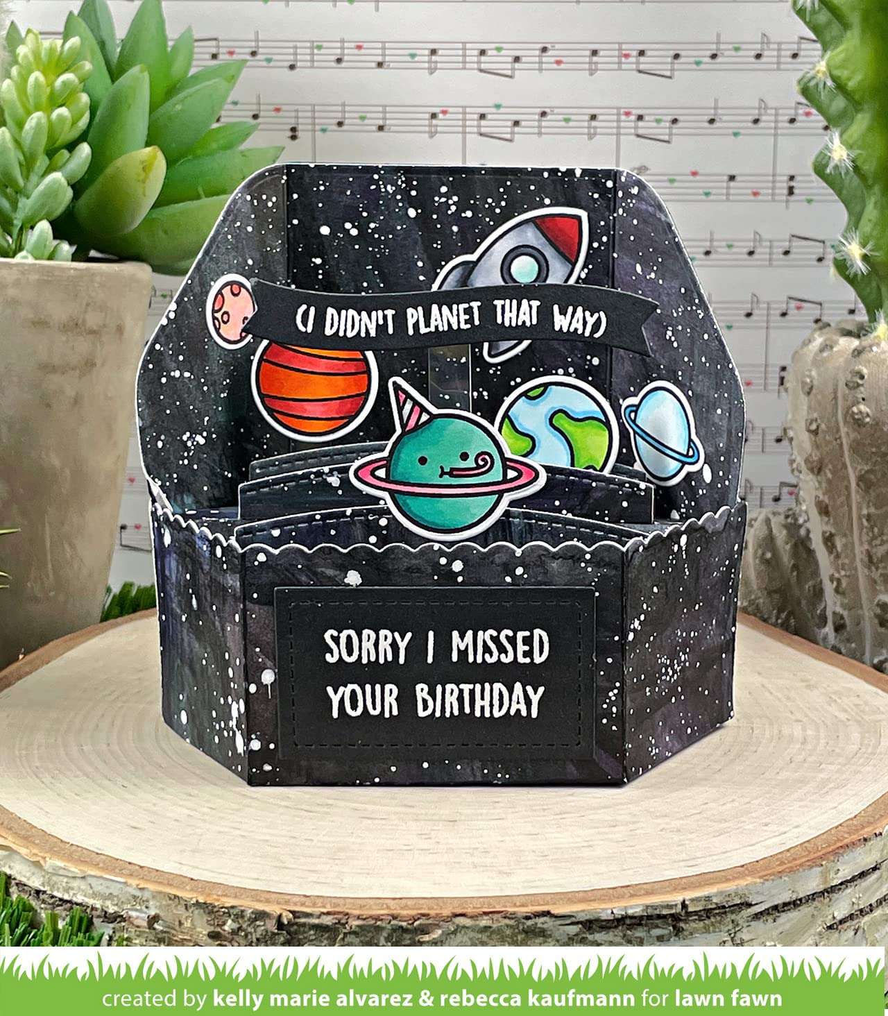 Lawn Fawn Platform Pop-Up Interactive Die and Add-on Die (LF2792 LF2793) Plus 1 Die Storage Envelope, Bundle of 3 Items 6