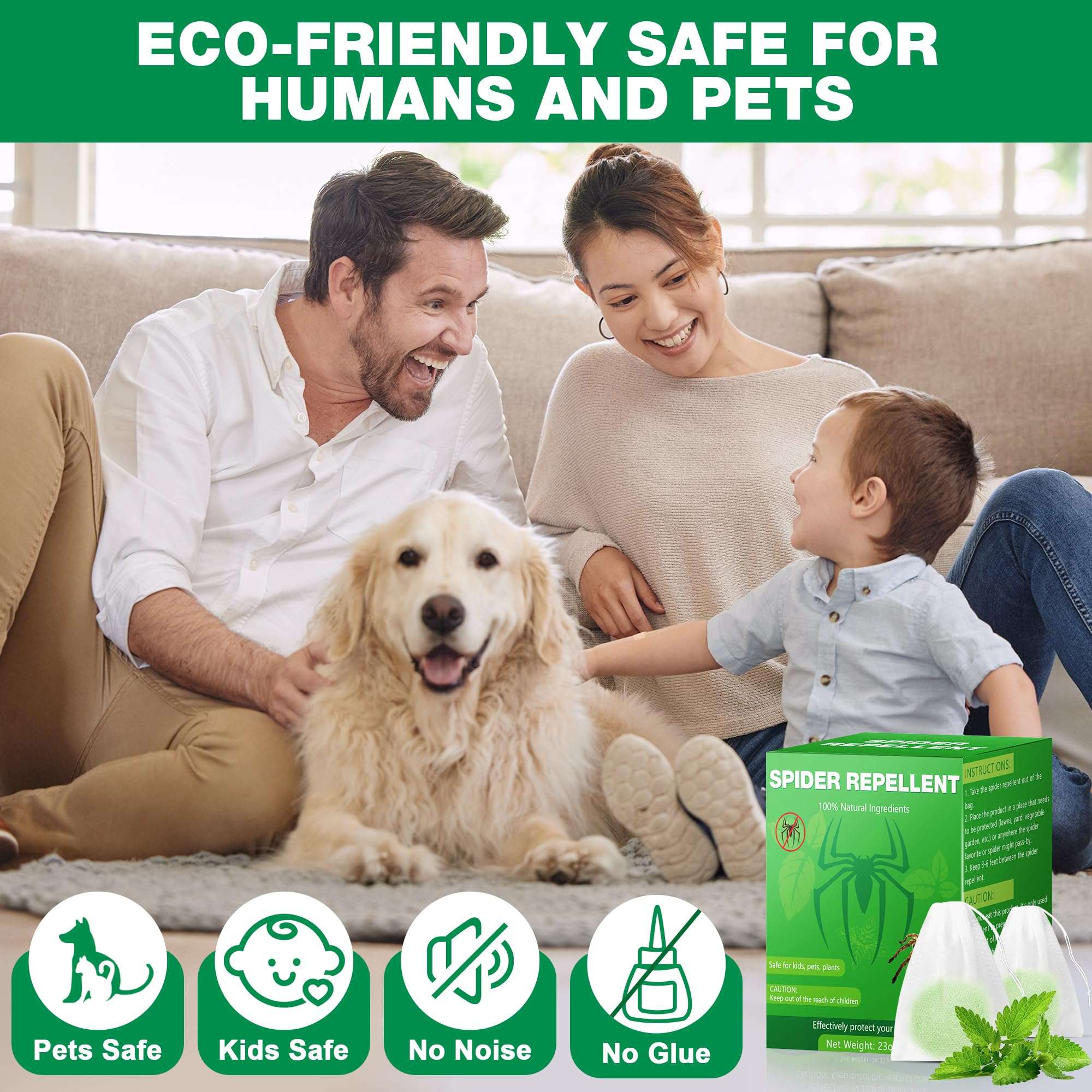 Peppermint Oil Spider Repellent - 24 Pack Spider Repellent Balls for House Garage to Get Rid of Spiders Outdoor Indoor, Deterrent for Roaches, Ants, Bugs, Spider, Keep Pest Out Safe for Humans & Pets 4