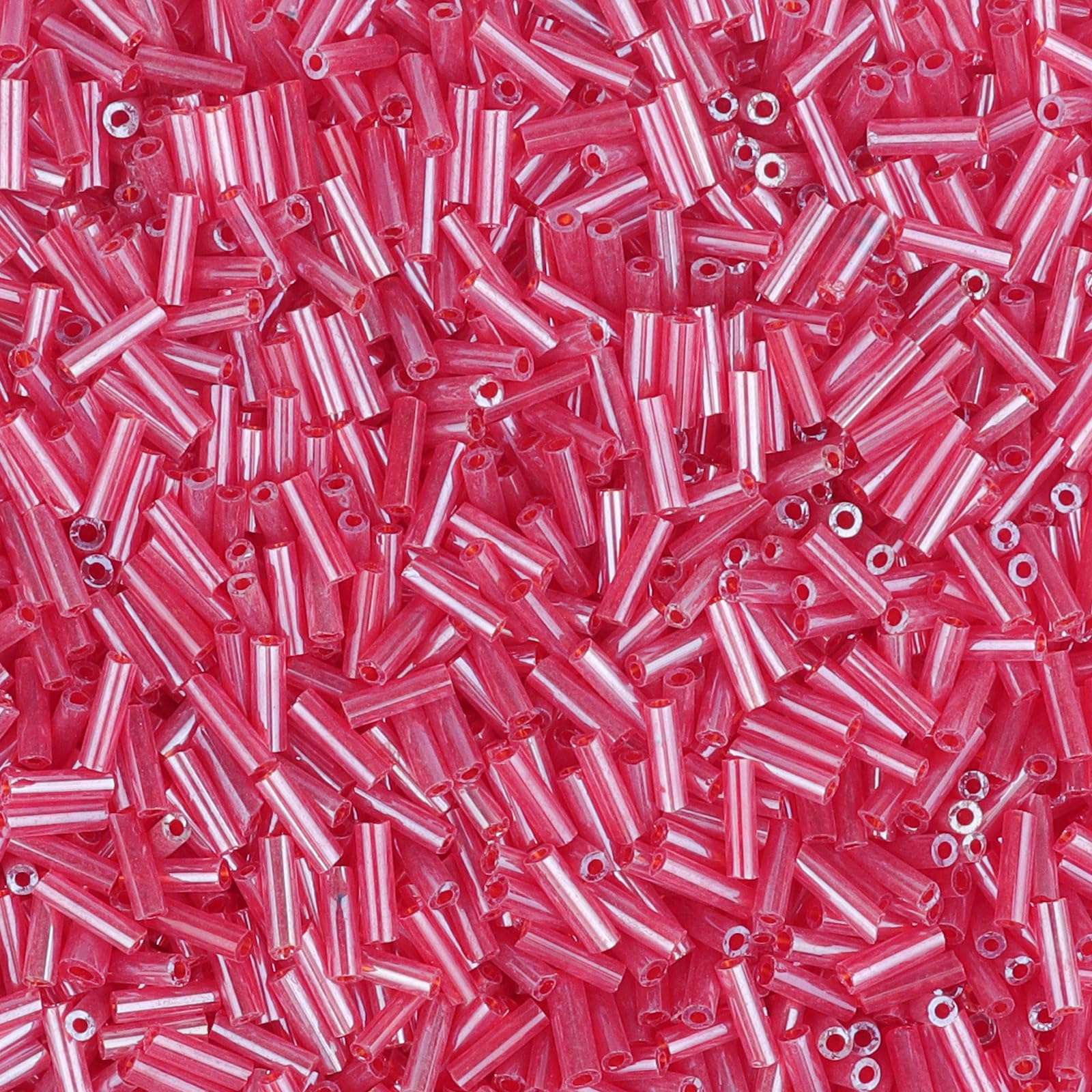 Yholin 4000pcs Bugle Beads, IndianRed Embroidery Tube Beads for Jewelry Making, Small Long Beads for Craft DIY Bracelet Necklaces Supplies, 7x2mm 1