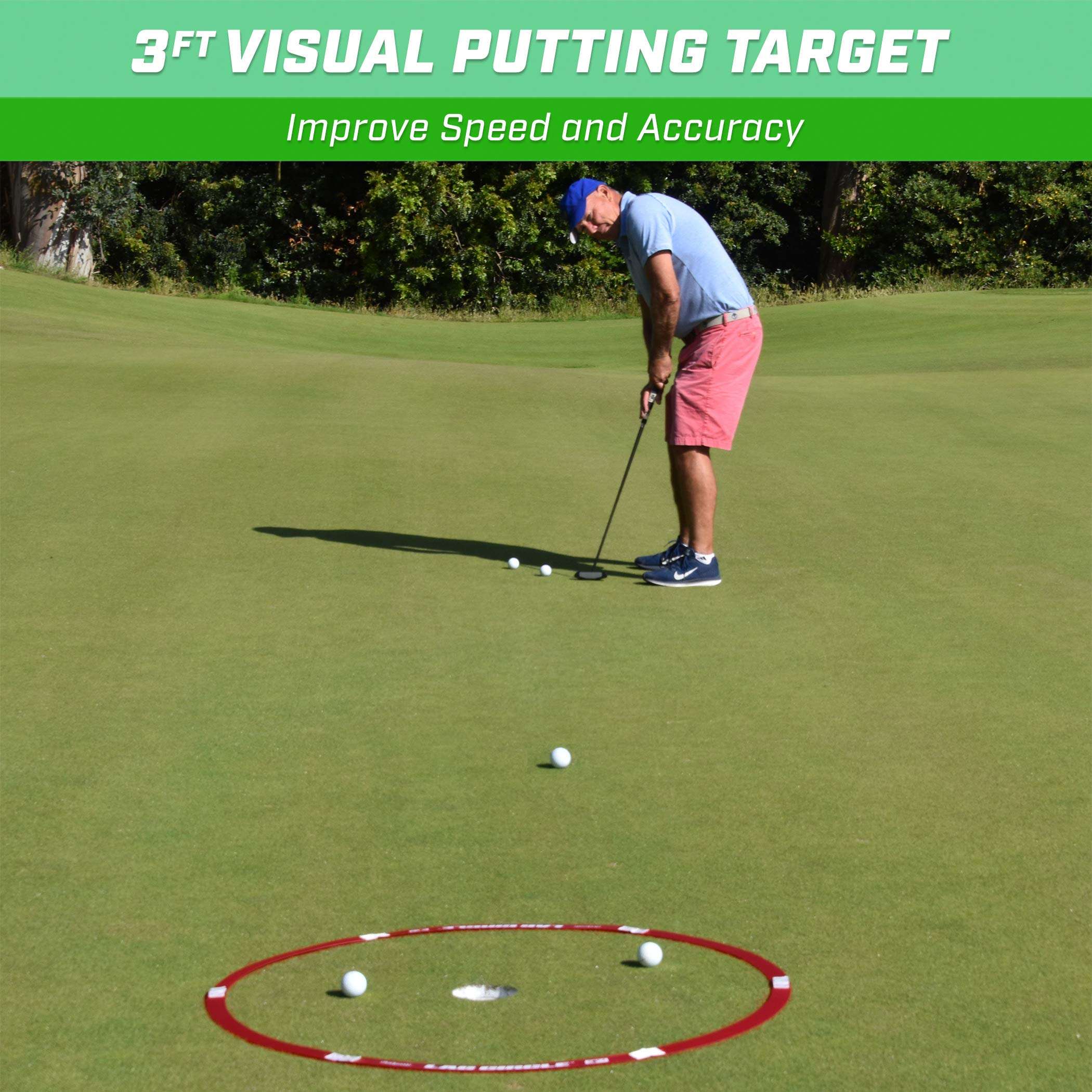 GoSports LAG CIRCLE Putting and Chipping Training Tool - Includes 6 ft and 3 ft Circles 3
