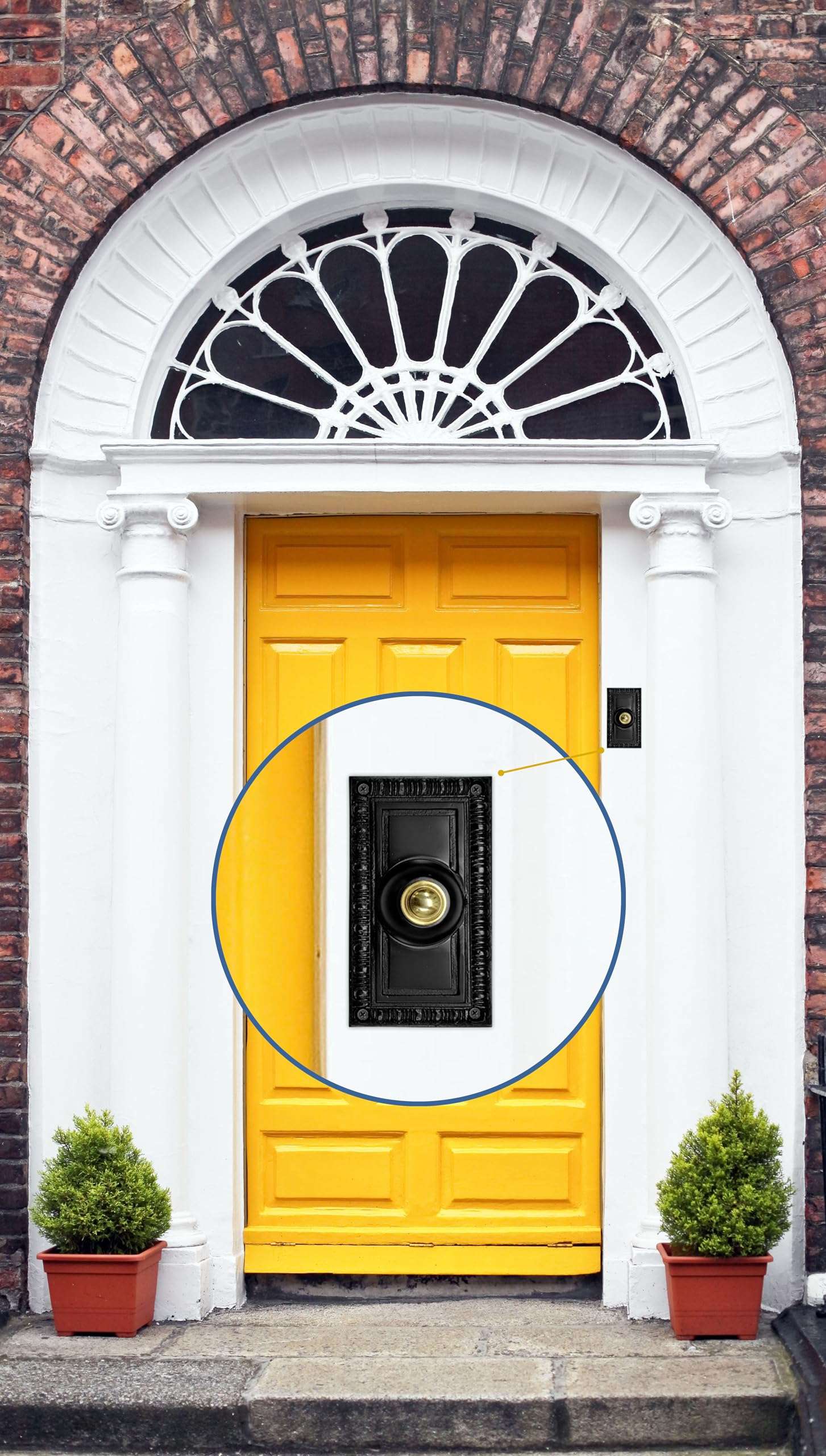 Akatva Door Bell Chime Wired Push Button (Antique Black Finish) - Akatva Christmas Gold Bells for Decoration Set of 4 Rustic Brass 6