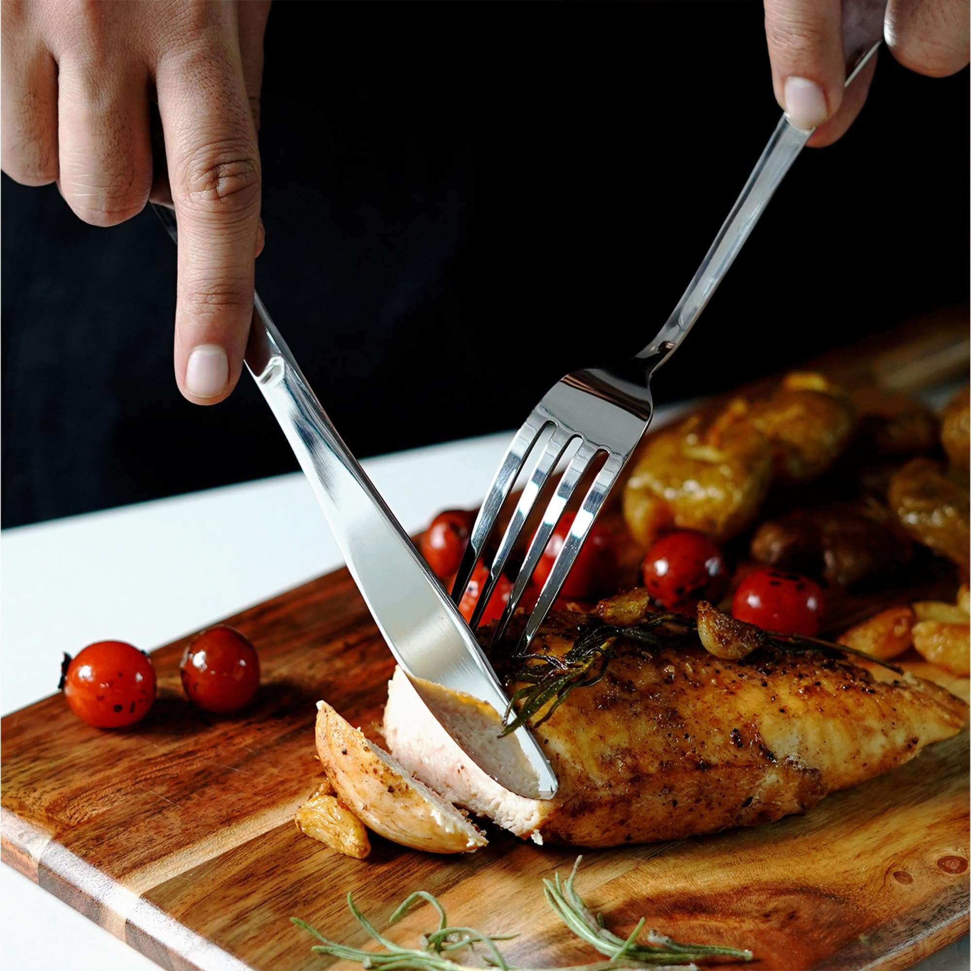 Meyer Heavy Gauge Stainless Steel 6pc Dinner Knife I Butter Knife Set - Versatile, Durable, Non-Toxic, Corrosion & Stain Resistant, Smooth Cutting I Length 22cm, Thickness 4mm 4