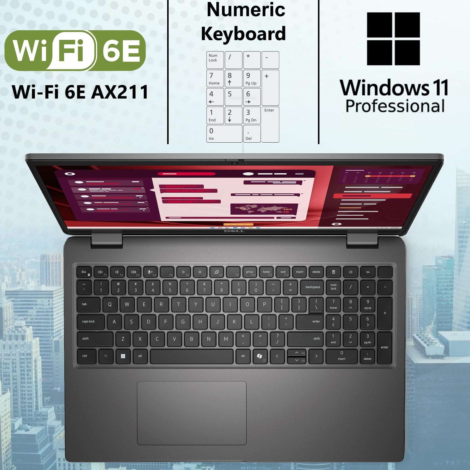 Dell Latitude 3550 Laptop Computer for Business and Work, Intel Core i5-1335U (Beat i7-1255U), 4GB DDR5 RAM, 512GB PCIe SSD, 15.6" FHD, WiFi 6E, Bluetooth, FHD Webcam, USB4 Type-C, Windows 11 Pro 3