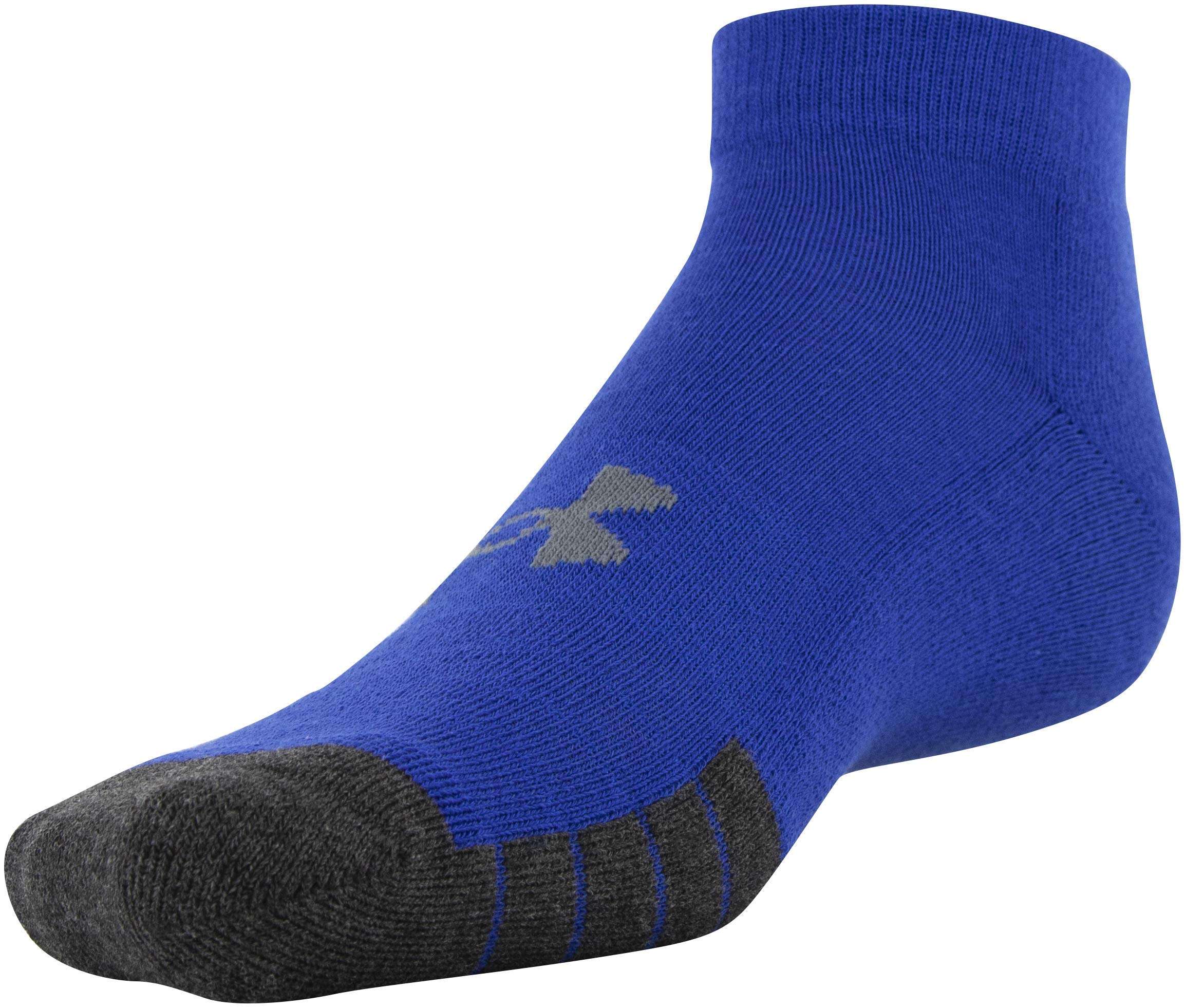 Under Armour Adult Performance Tech Low Cut Socks (3 and 6 Pack) , Royal Assorted (6-Pairs) , X-Large 2