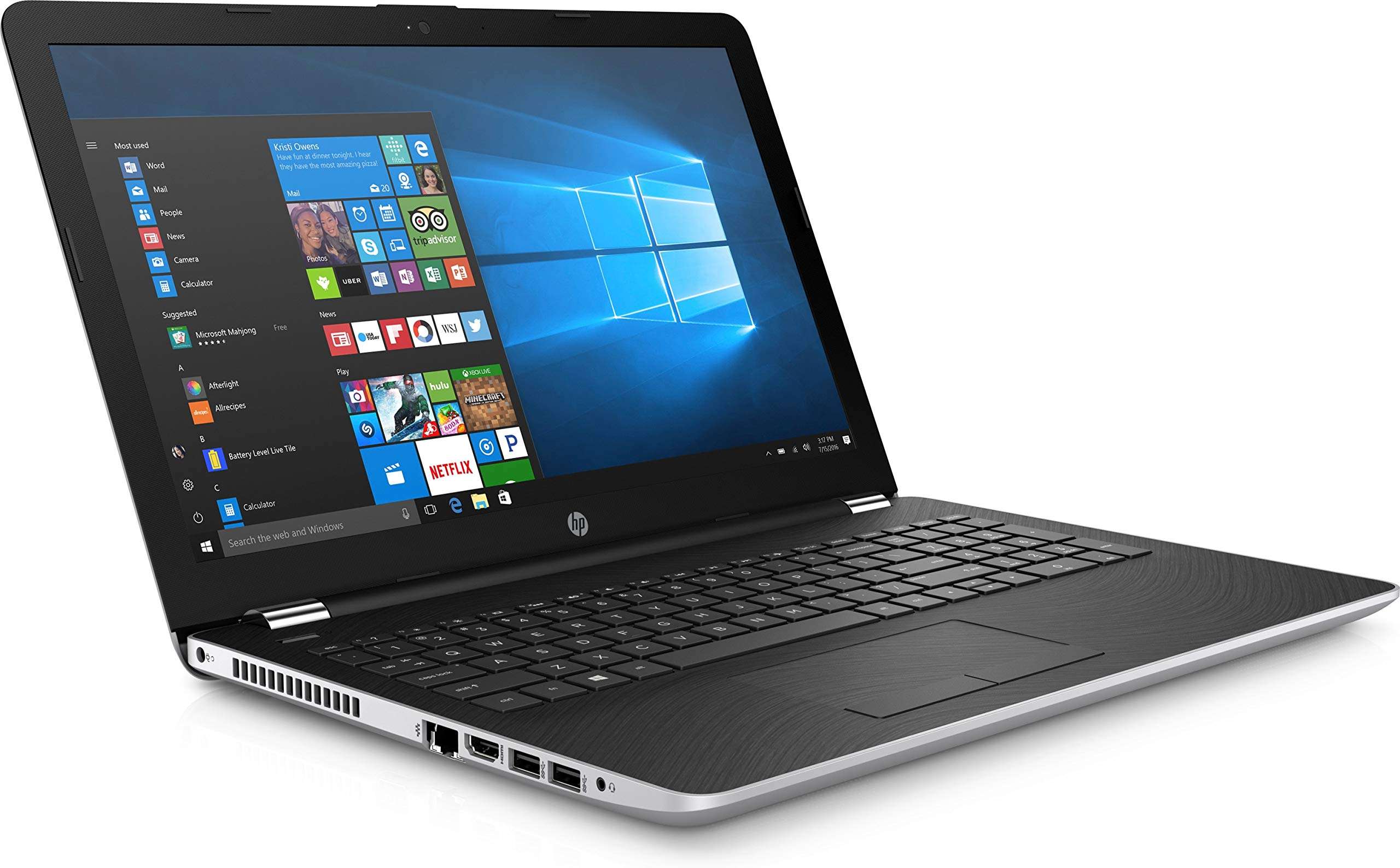 HP Jaguar 15-bs070wm, 15.6" Natural Silver Touch Screen Laptop, Windows 10, Intel Core i5-7200U Processor, 8GB Memory, 1TB Hard Drive 3