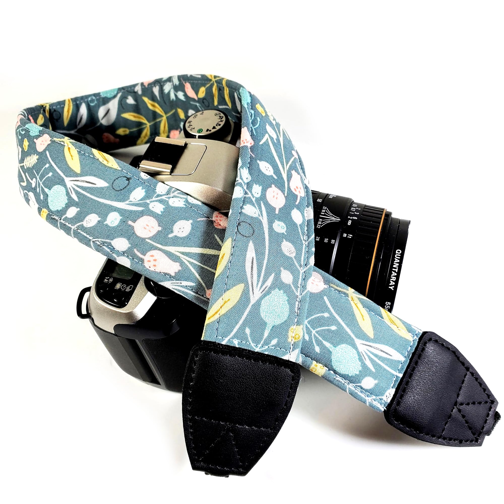 Scandinavian Floral Camera Strap, Green Floral Camera Strap For All DSLR Camera Universal Neck and Shoulder Strap Camera Accessory For Photographers Gift for Men & Women Photographers