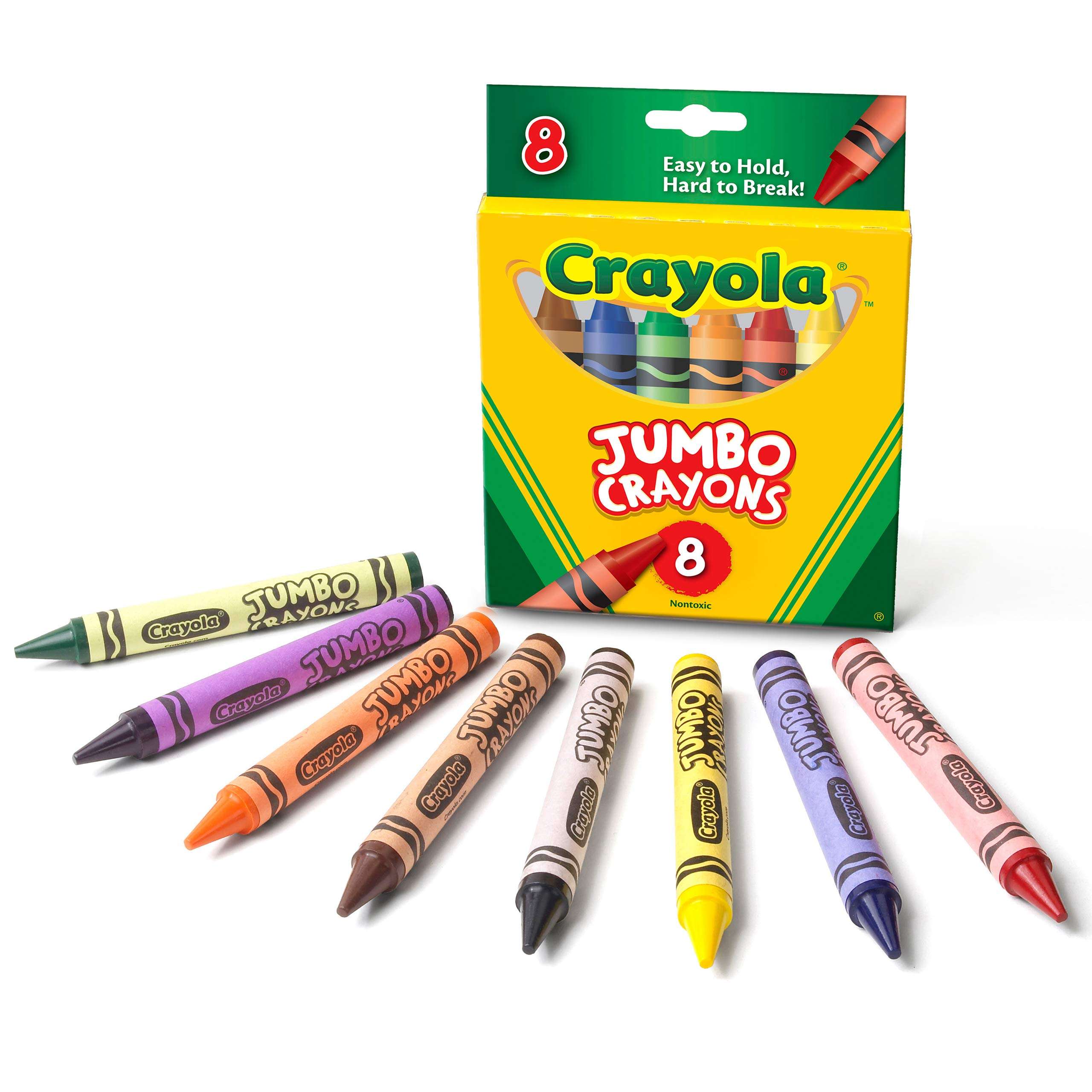 CRAYOLA Jumbo Crayons - 8 Ct, Pack of 1, Assorted 1