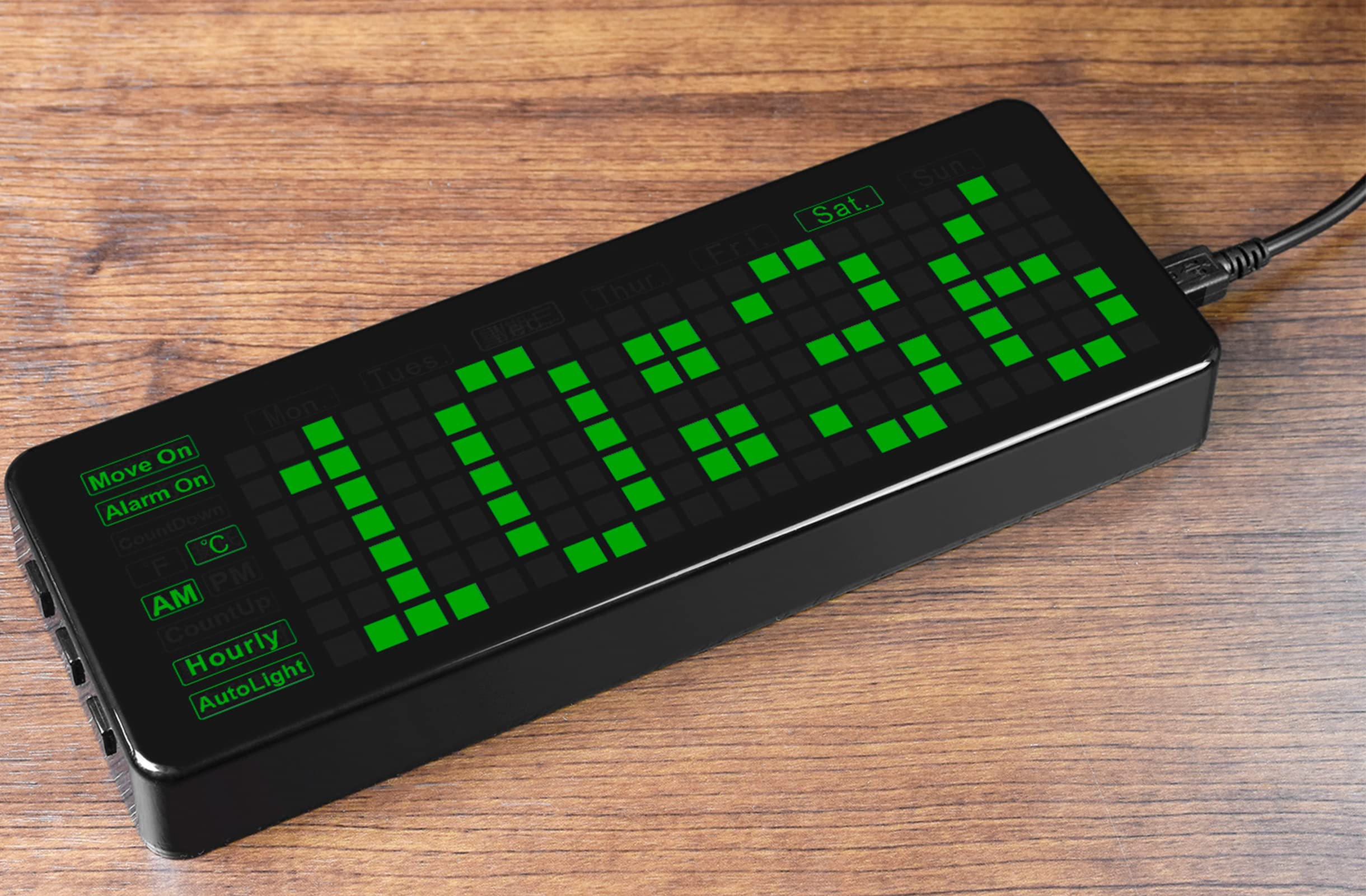 Electronic Clock for Raspberry Pi Pico, LED Digits Onboard RTC Chip DS3231 Photosensor Buzzer with Accurate Real-Time Clock Date Temperature Alarm Timer Hourly Ring Auto Brightness Multi Functions 1