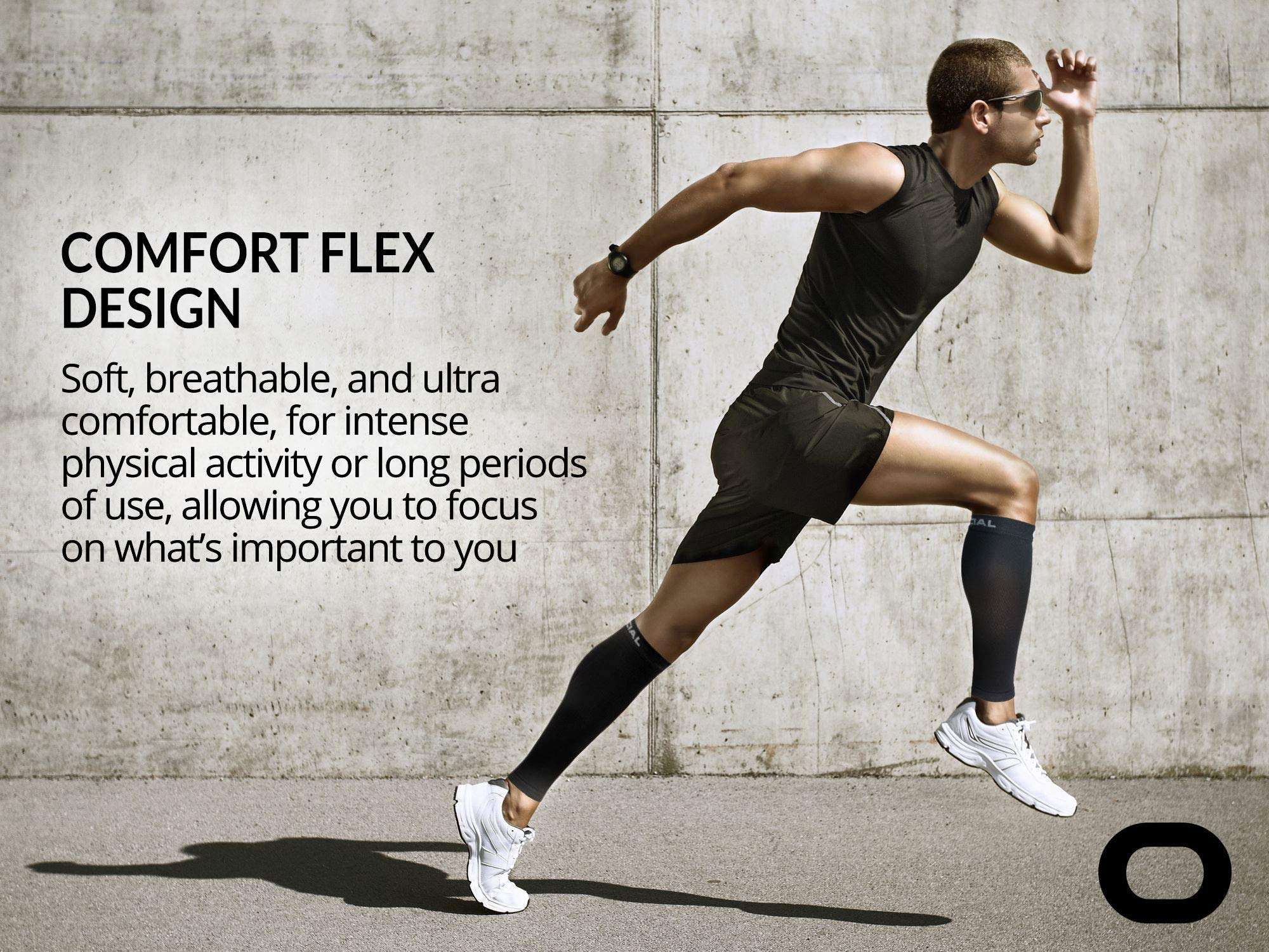 Calf Compression Sleeve for Men & Women (20-30mmHg) - Best Calf Compression Socks for Running, Shin Splint, Calf Pain Relief, Leg Support Sleeve for Runners, Medical, Air Travel, Nursing, Cycling 4