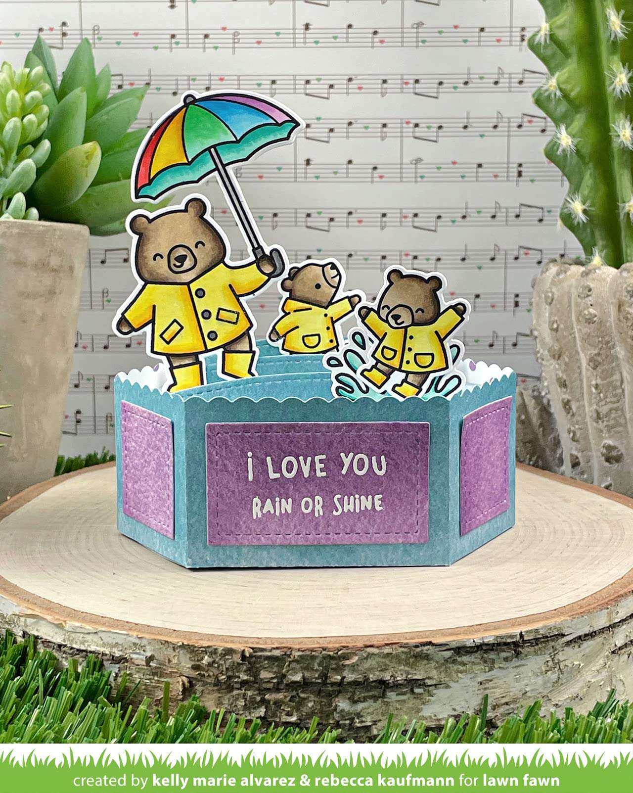 Lawn Fawn Platform Pop-Up Interactive Die and Add-on Die (LF2792 LF2793) Plus 1 Die Storage Envelope, Bundle of 3 Items 5